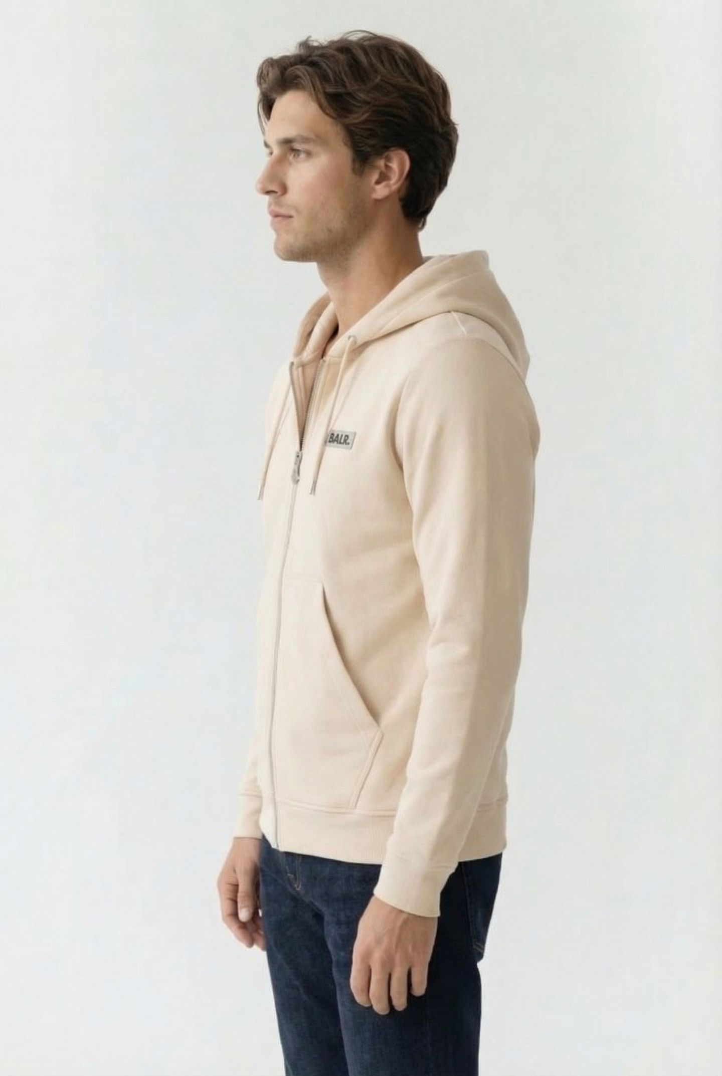 B-SERIES ZIP-THROUGH HOODIE WHITE SWAN 3