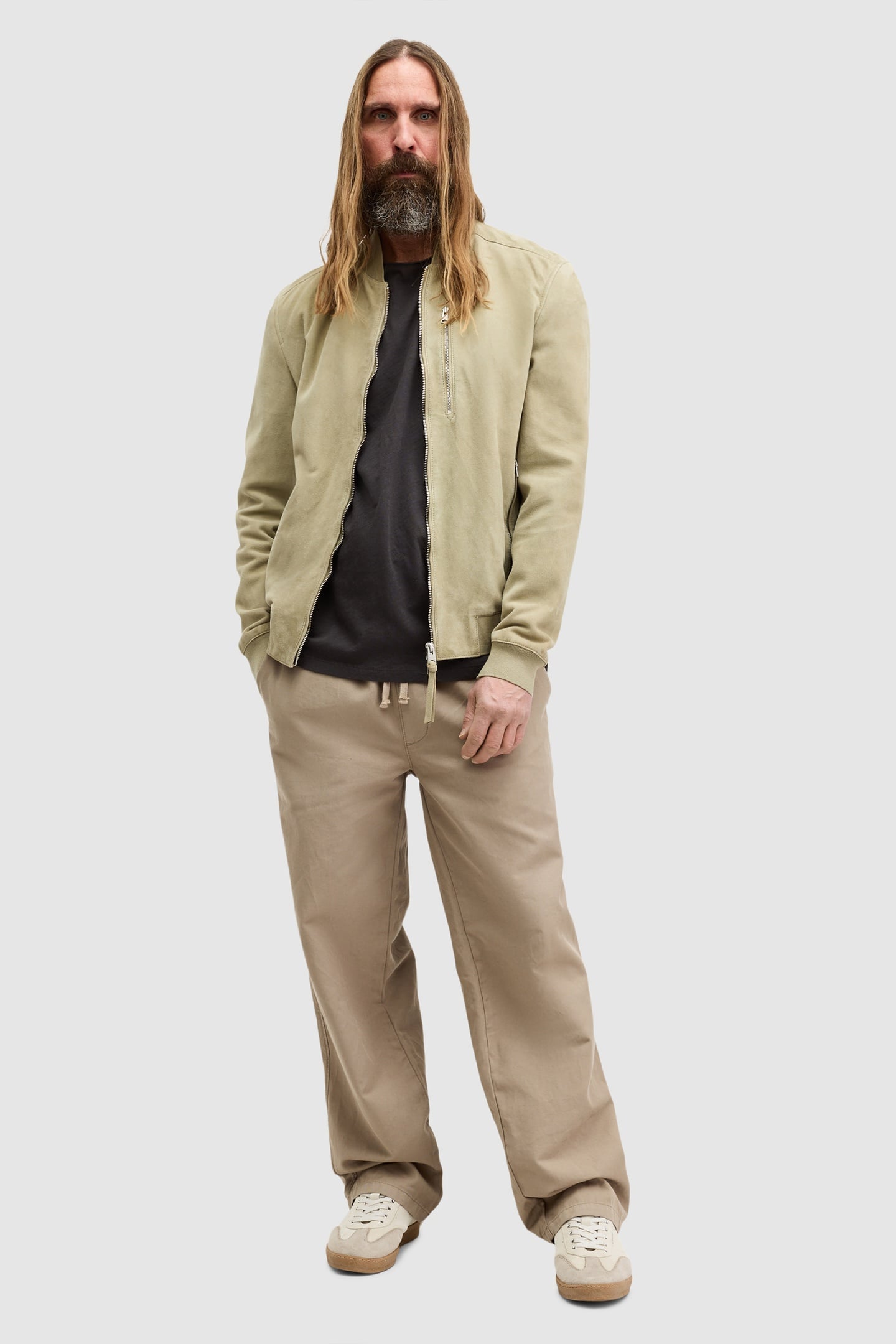 KEMBLE SUEDE BOMBER HERB GREEN 2