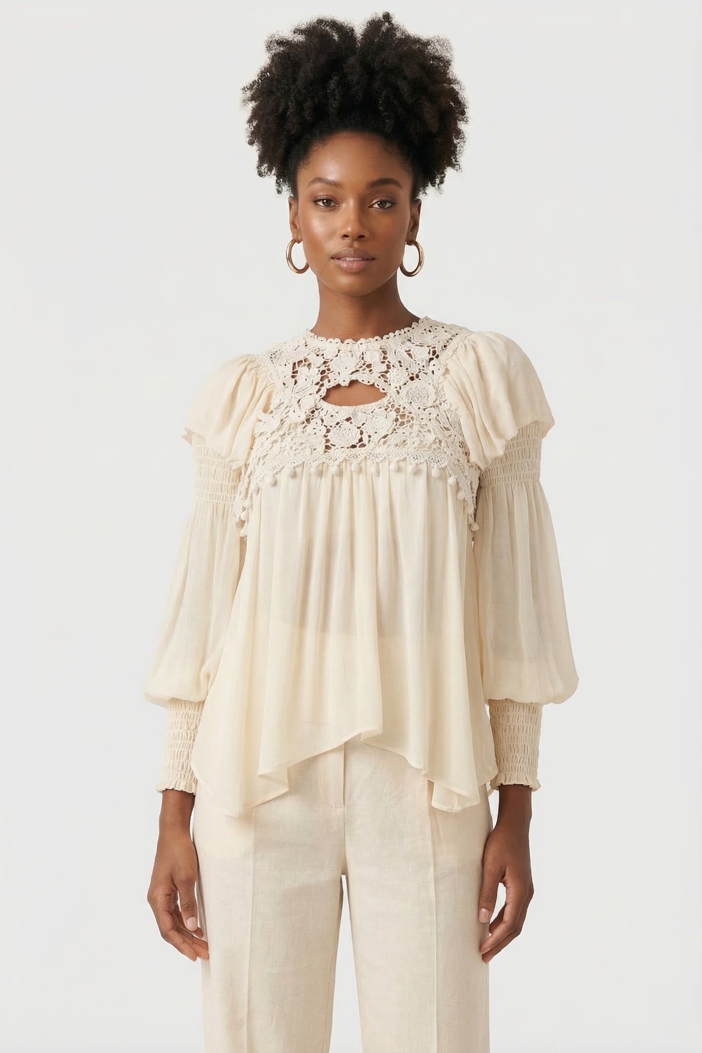 ROKIA BLOUSE ECRU 1