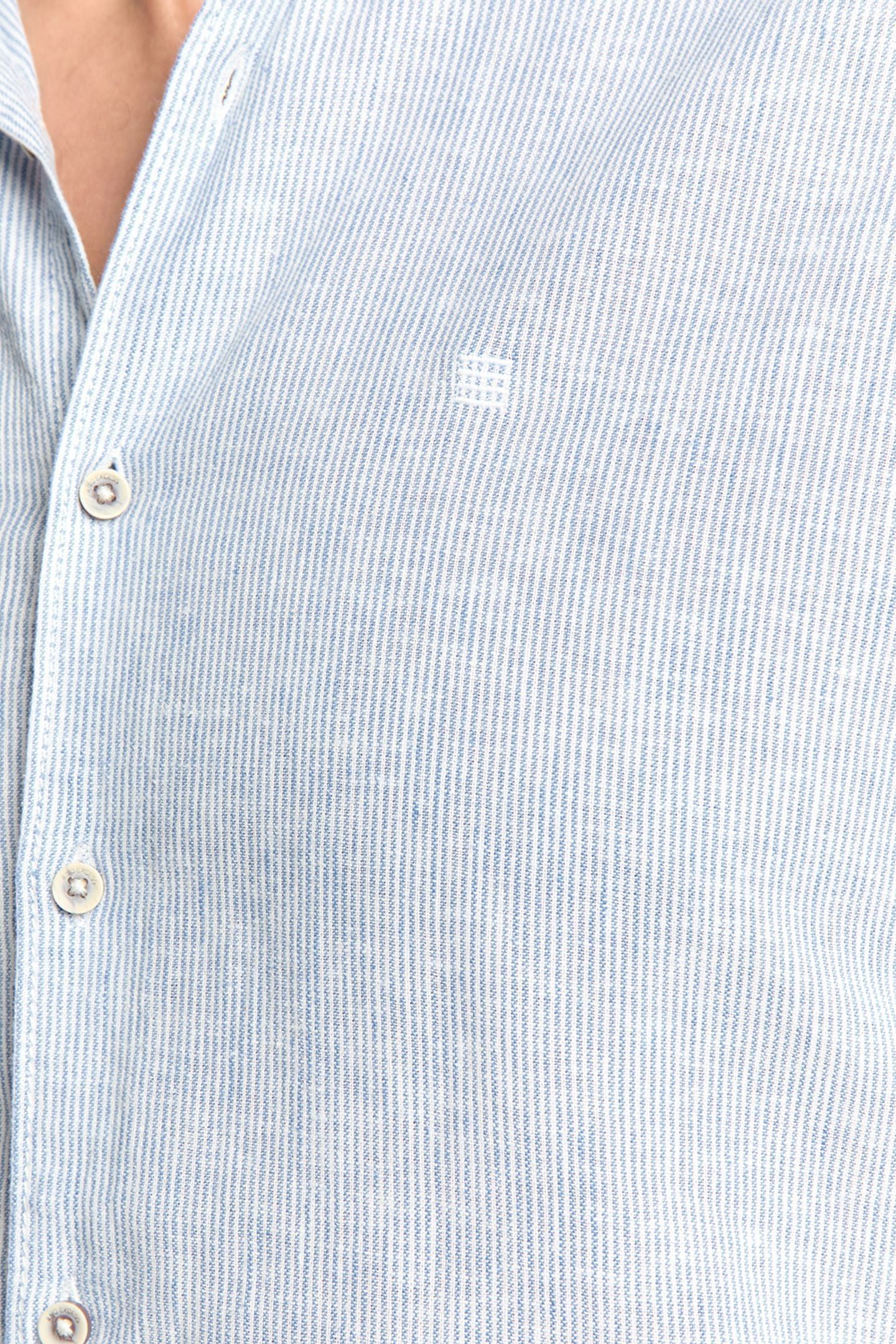 SHIRT VERTICAL SMALL STRIPES WITH LINEN CLOUD 7