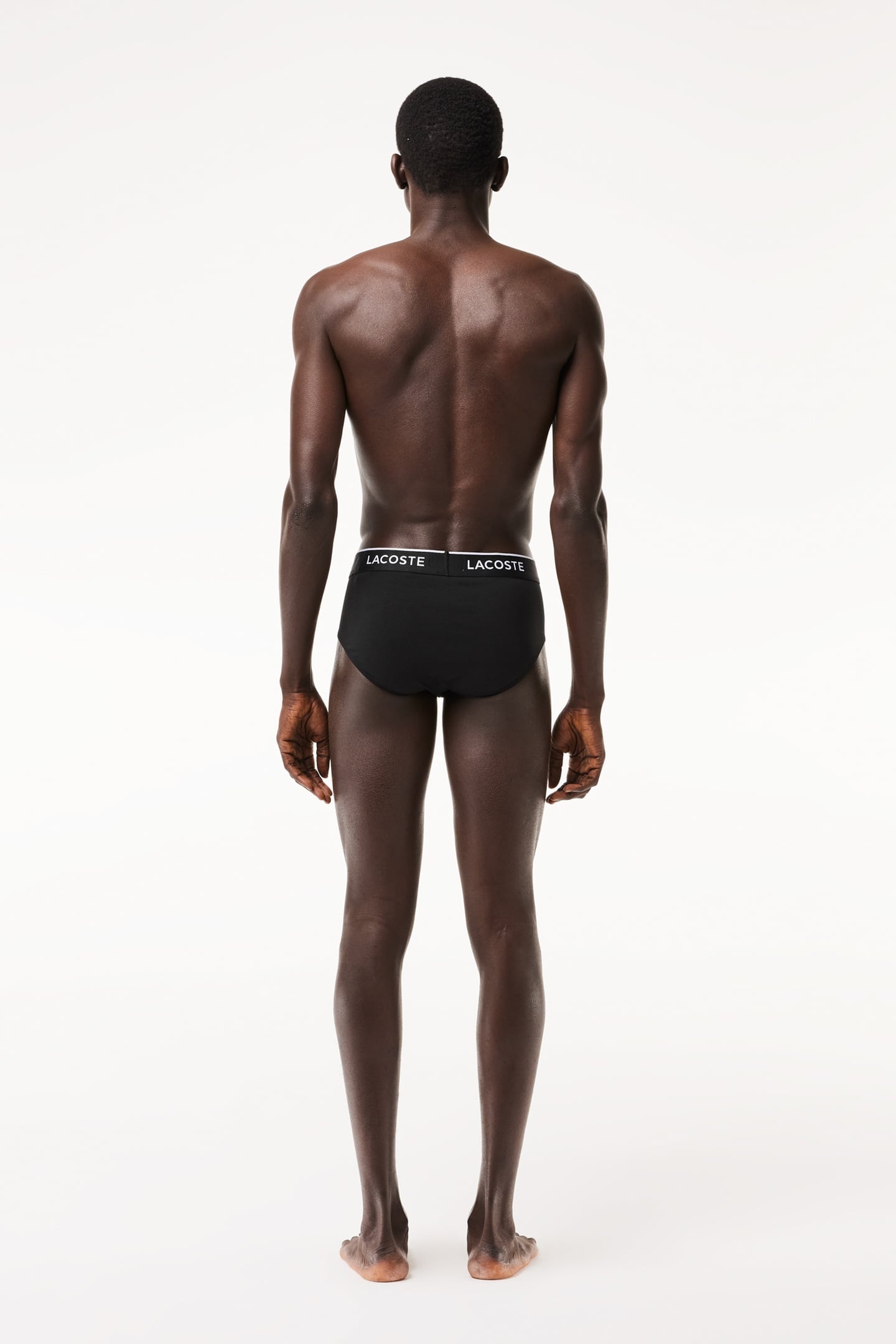 BRIEFS MEN BLACK/WHITE-SILVER CHINE 10