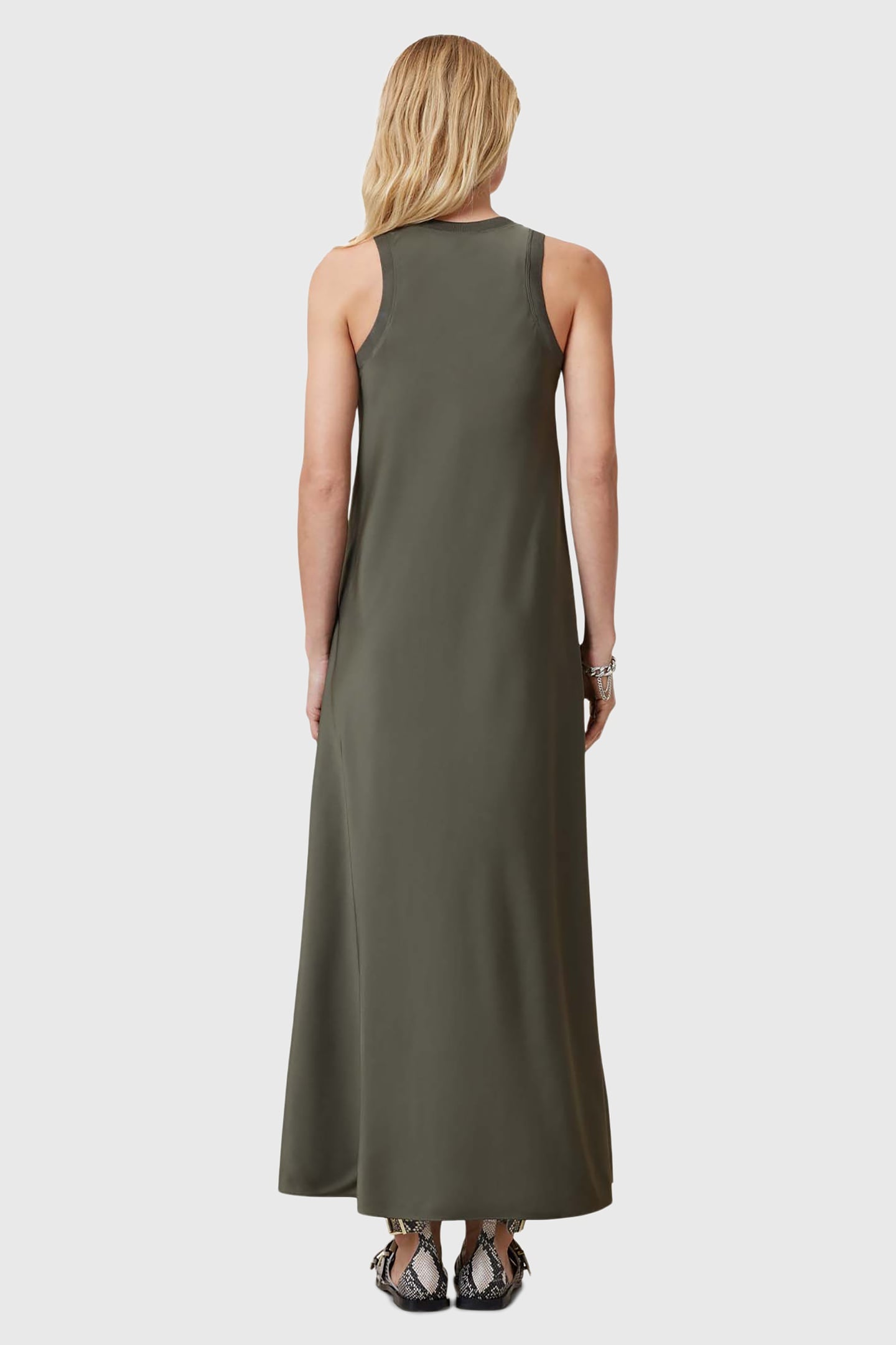 AIDA DRESS DUSTY OLIVE GREEN 2