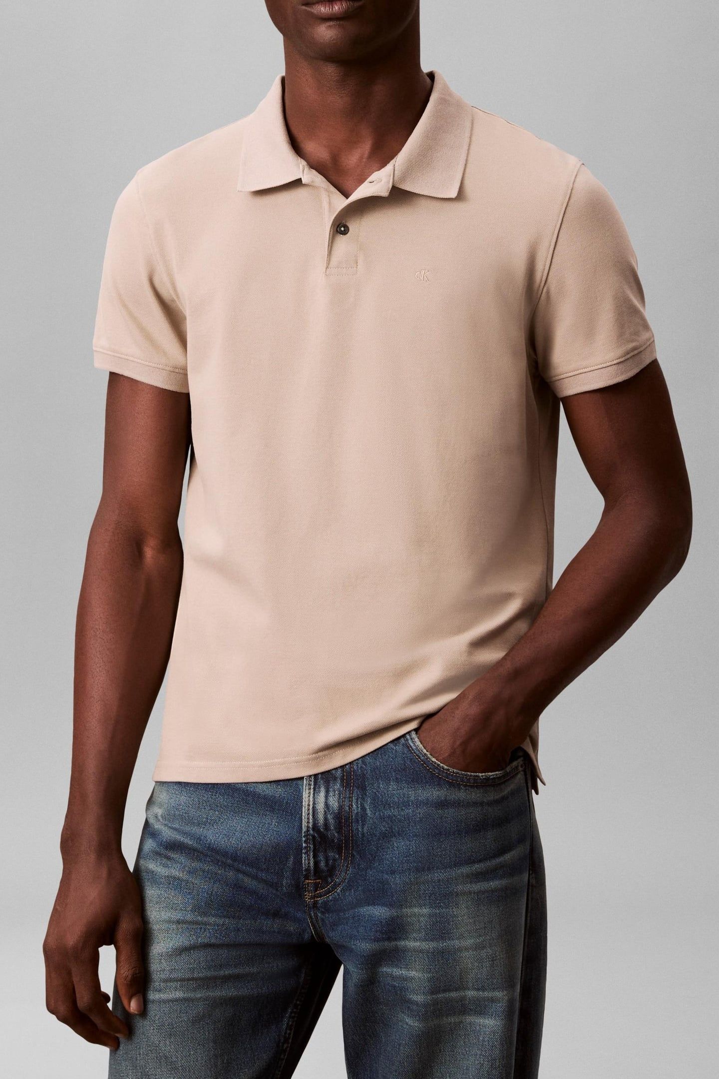 SS SLIM REFINED PIQUE TEE ANCIENT MARBLE 1