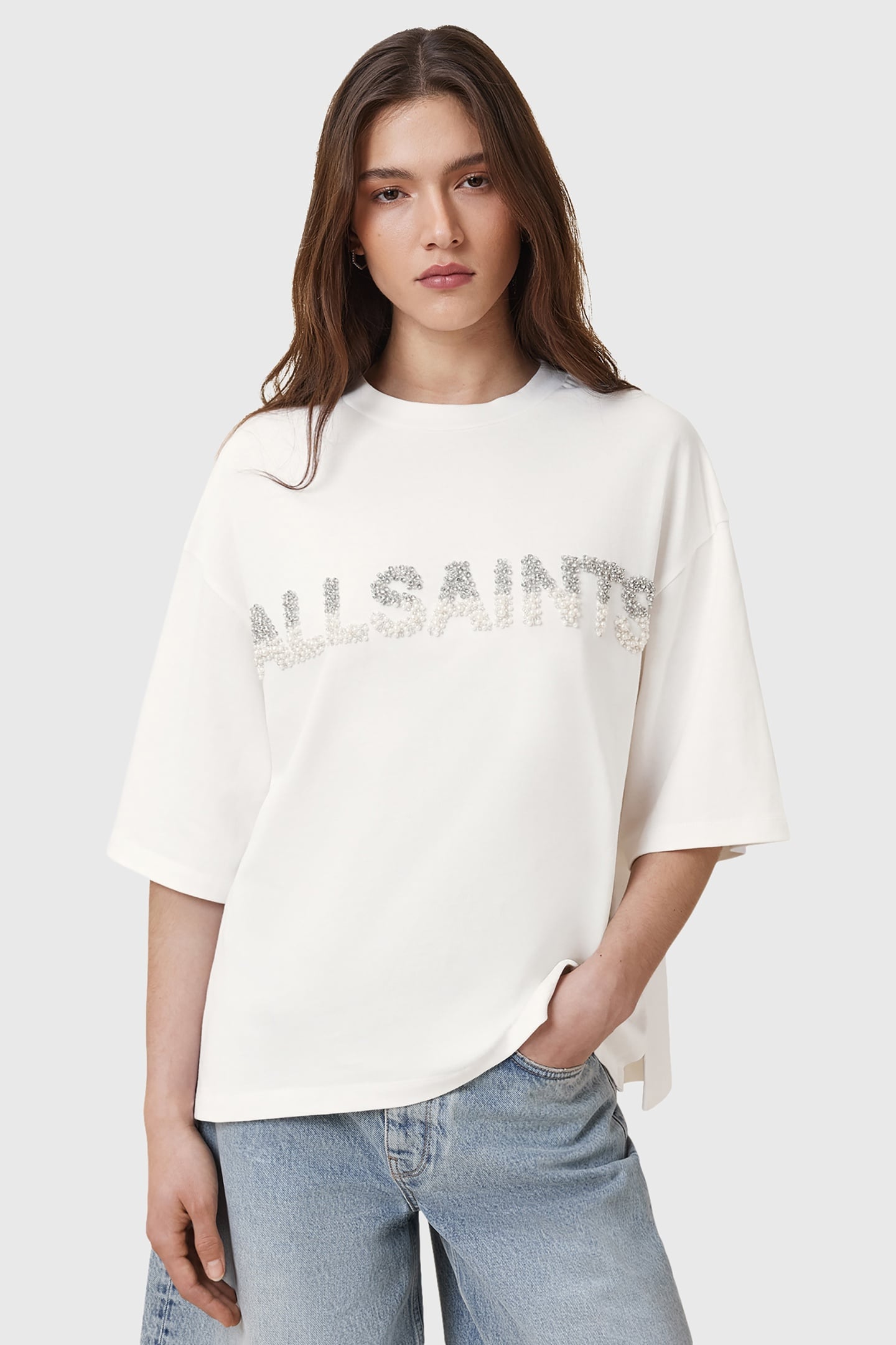 AMELIE PEARL TEE OPTIC WHITE 1