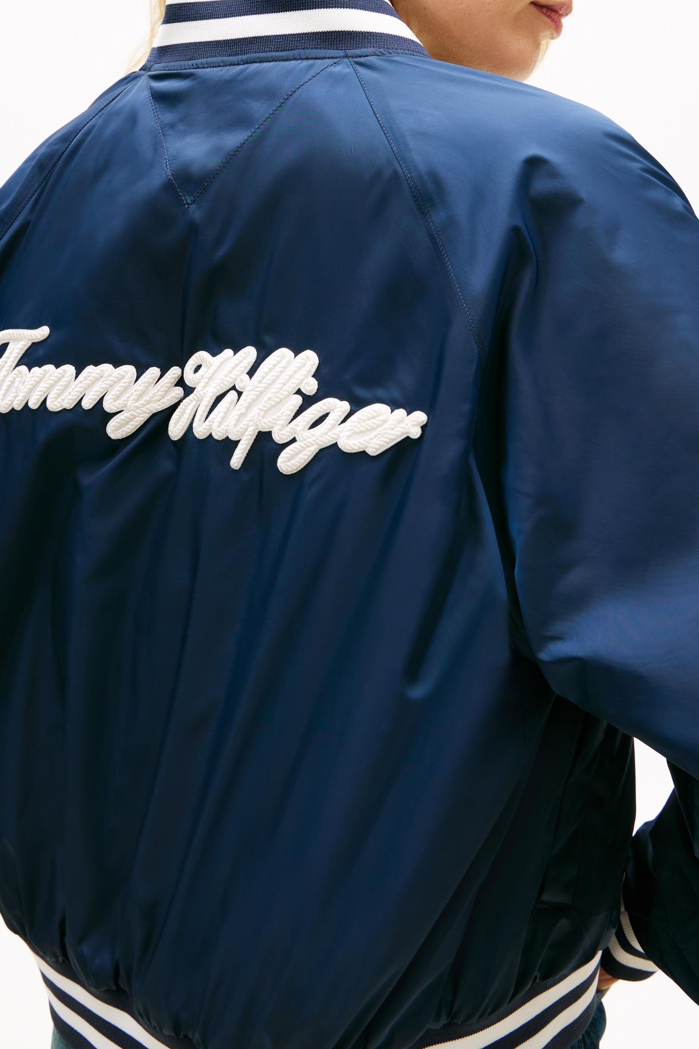 VARSITY NYLON BOMBER DARK NIGHT NAVY 4