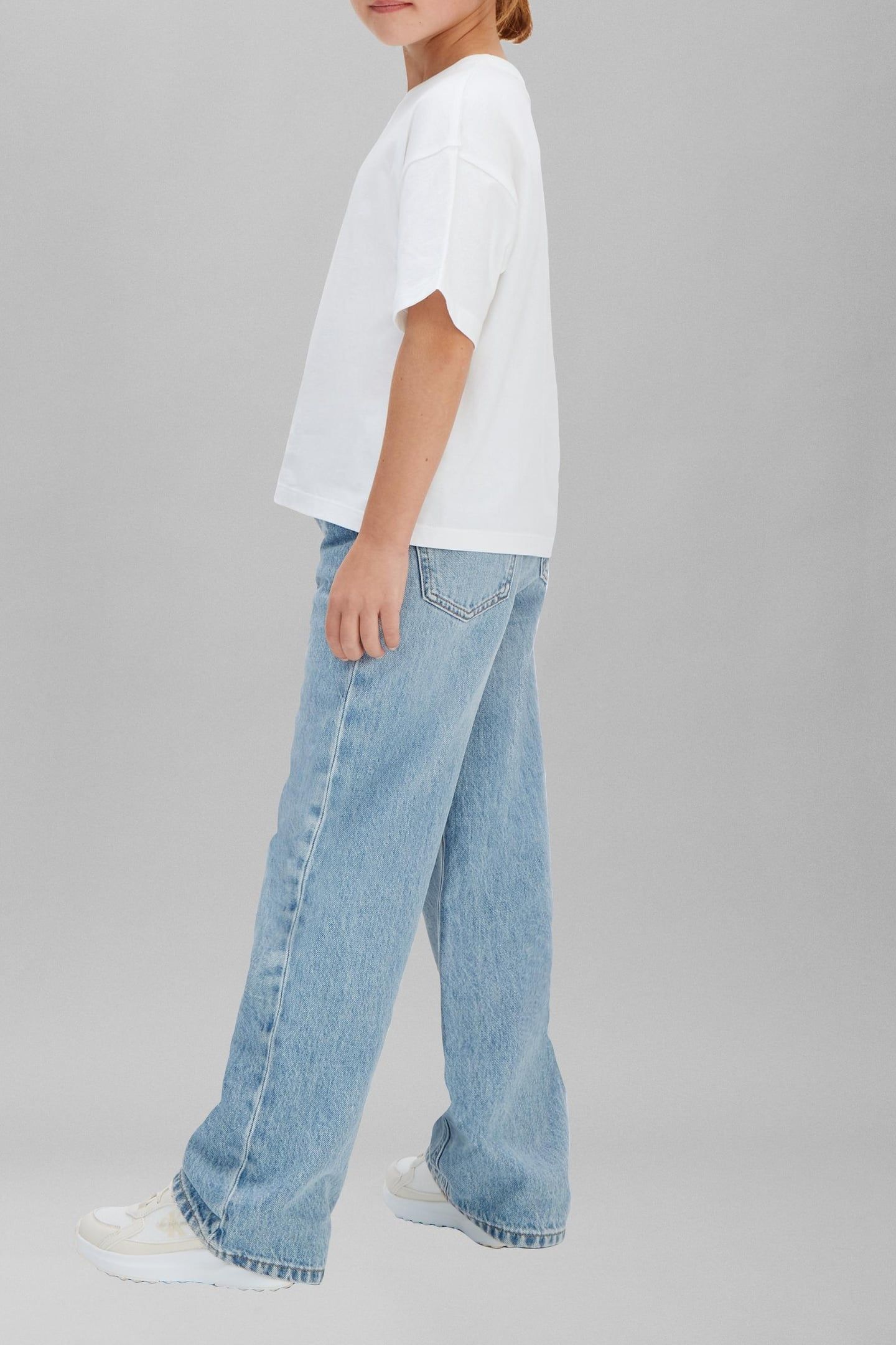 GIRLS LOGO BOXY SS T-SHIRT BRIGHT WHITE 4