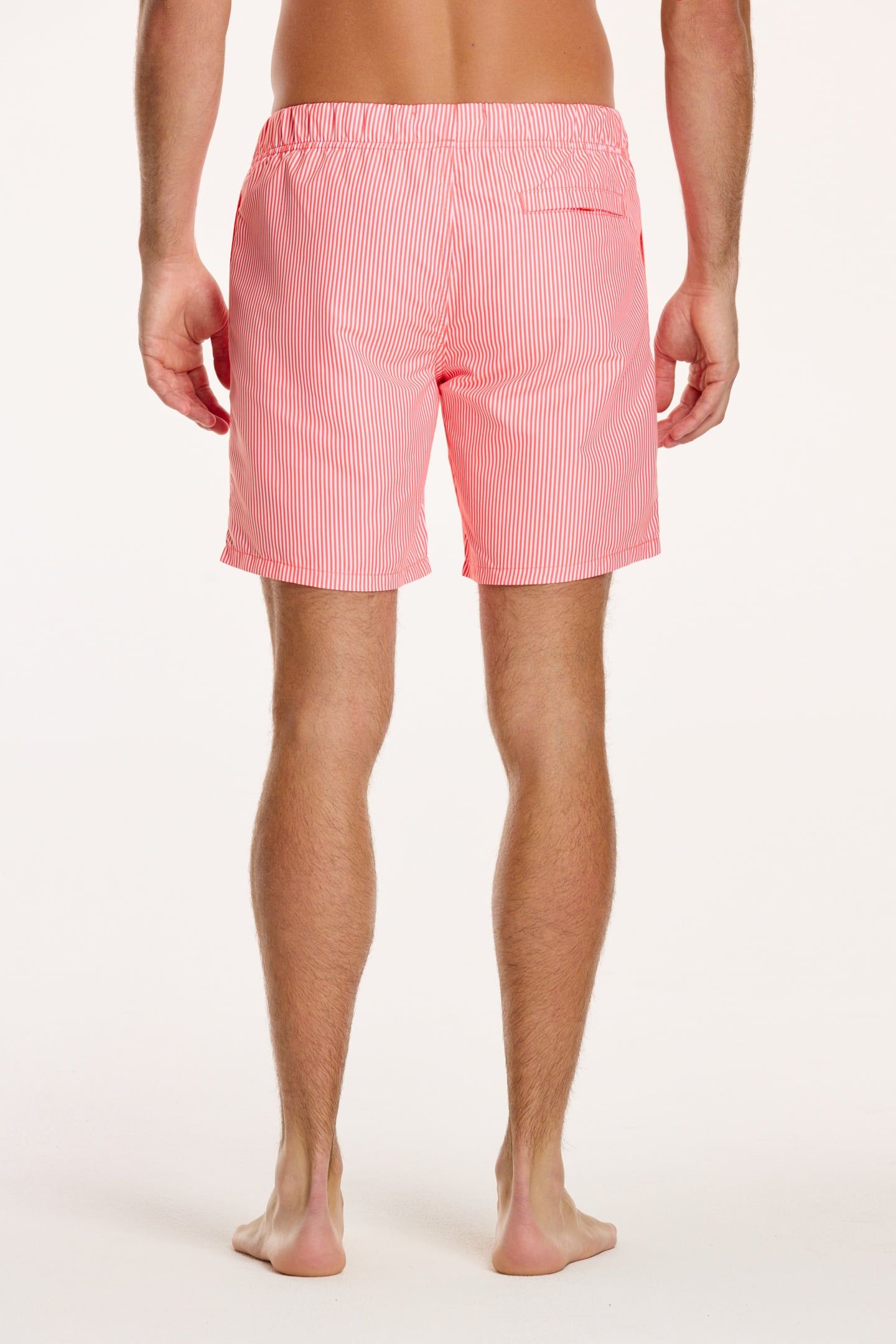 SWIM SHORTS SKINNY STRIPE NEON ORANGE 4