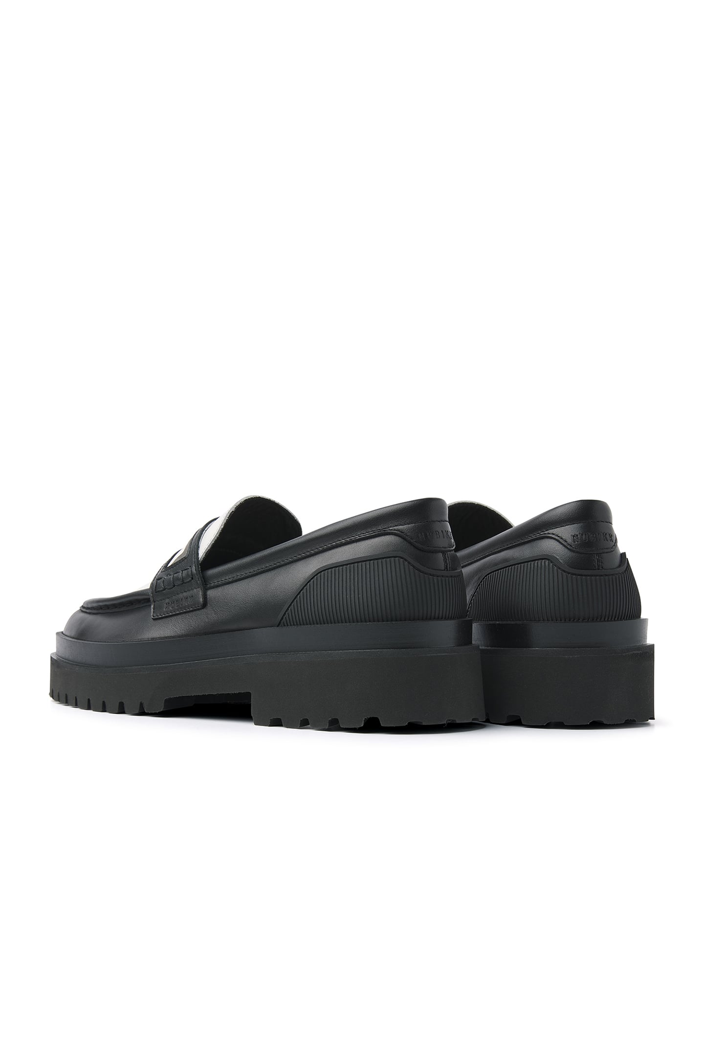 ETHAN GATSBY BLACK LEATHER-WHITE 3