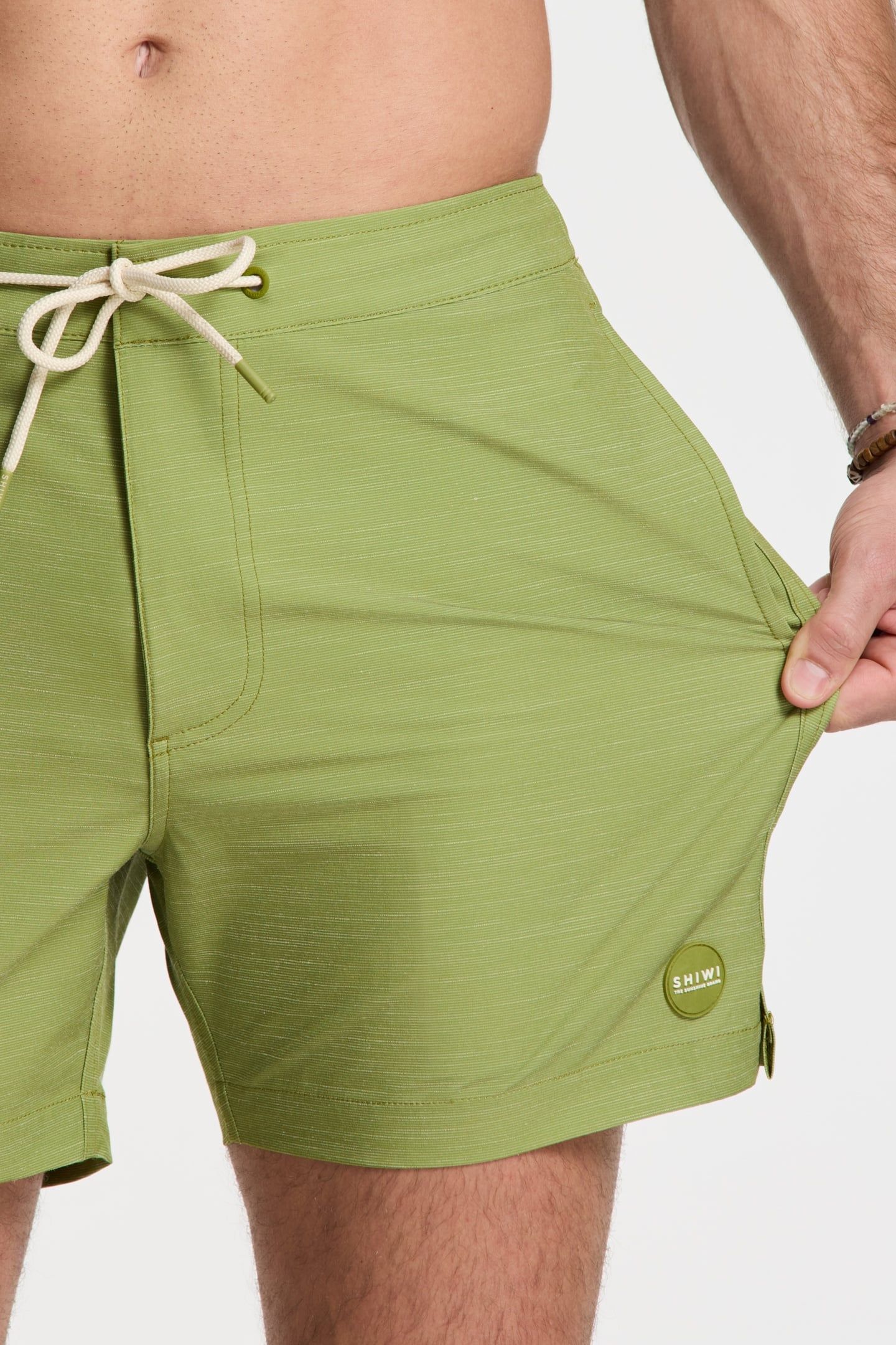 OWEN SWIM SHORTS 5 INCH SOLID GREEN FERN 9