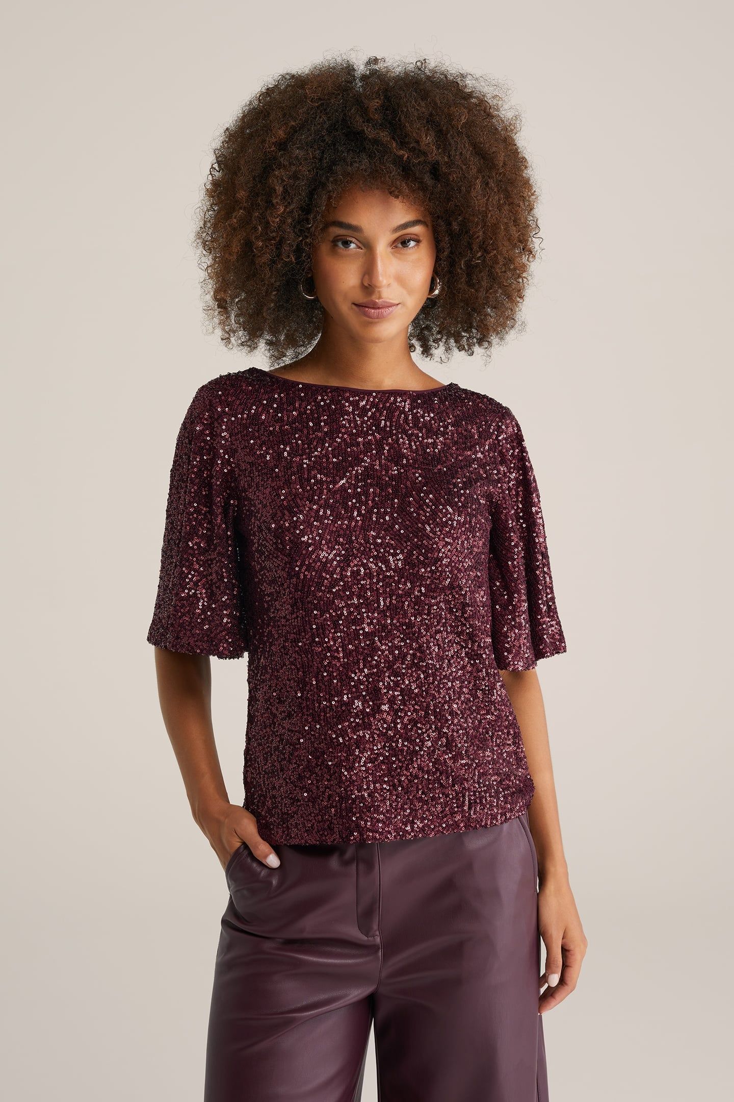 T-SHIRT AUBERGINE 1