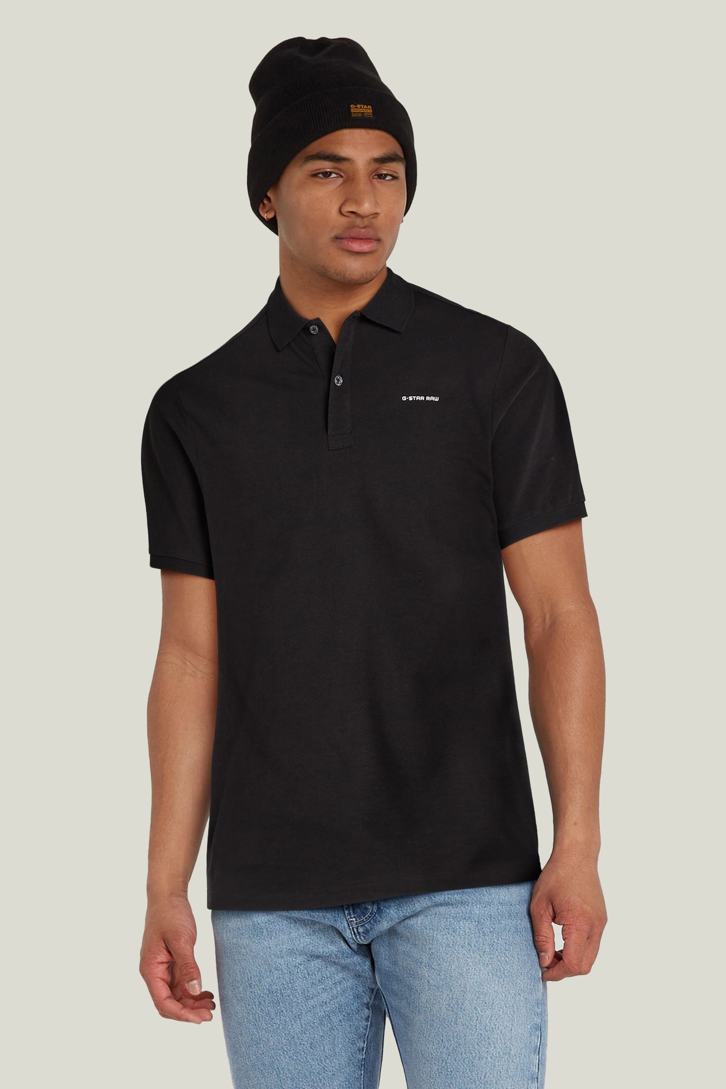 OLUV SLIM POLO S/S DK BLACK 1