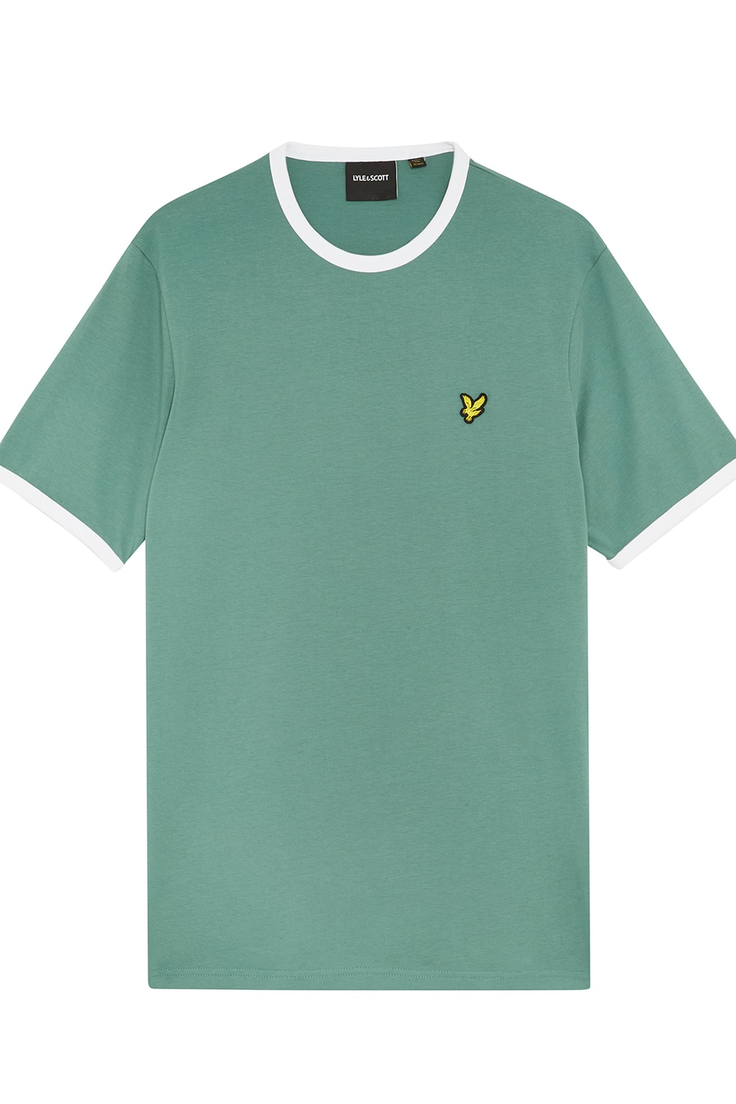 RINGER T-SHIRT AGAVE GREEN/WHITE 4