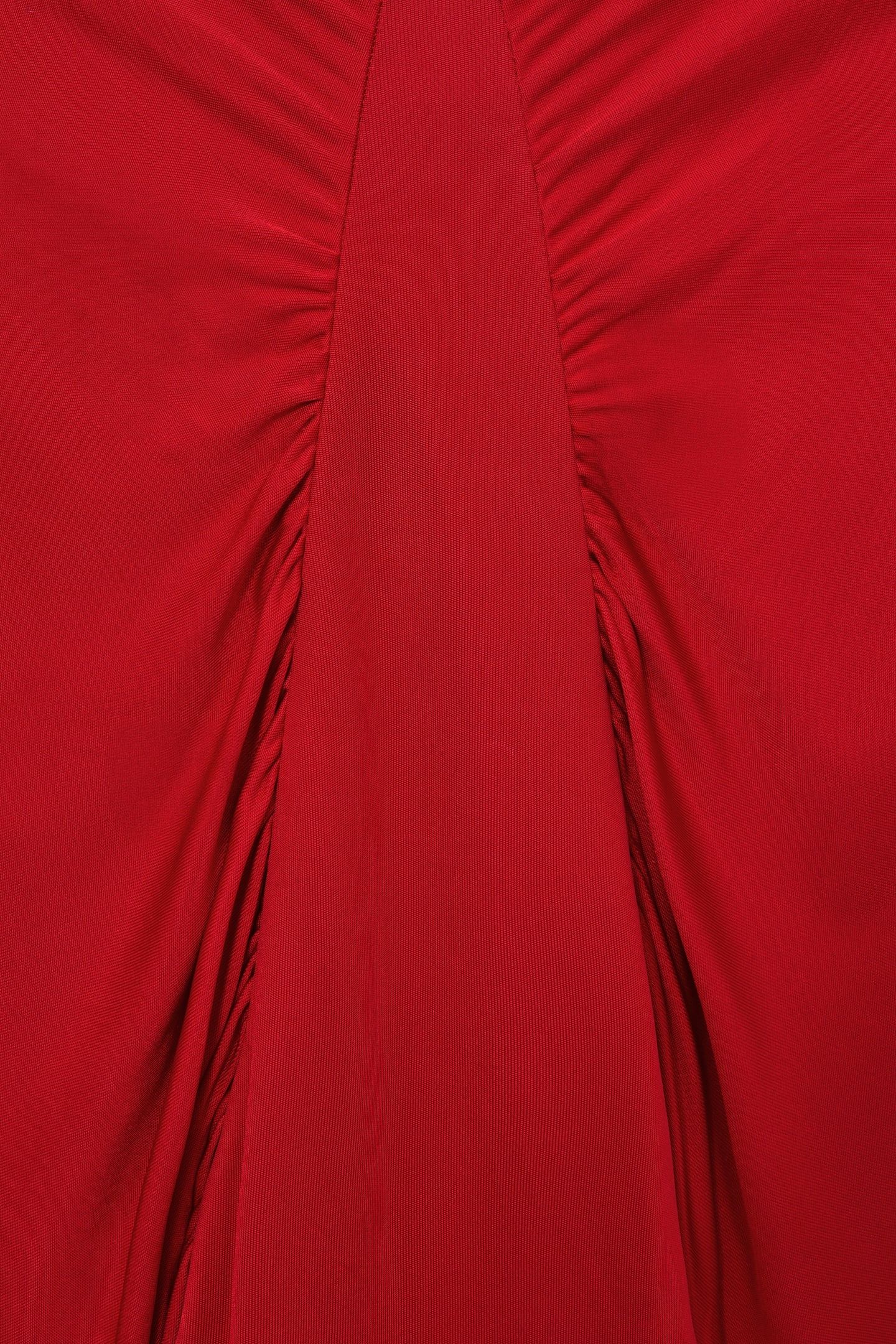 BATWING JERSEY MINI DRESS RED 6