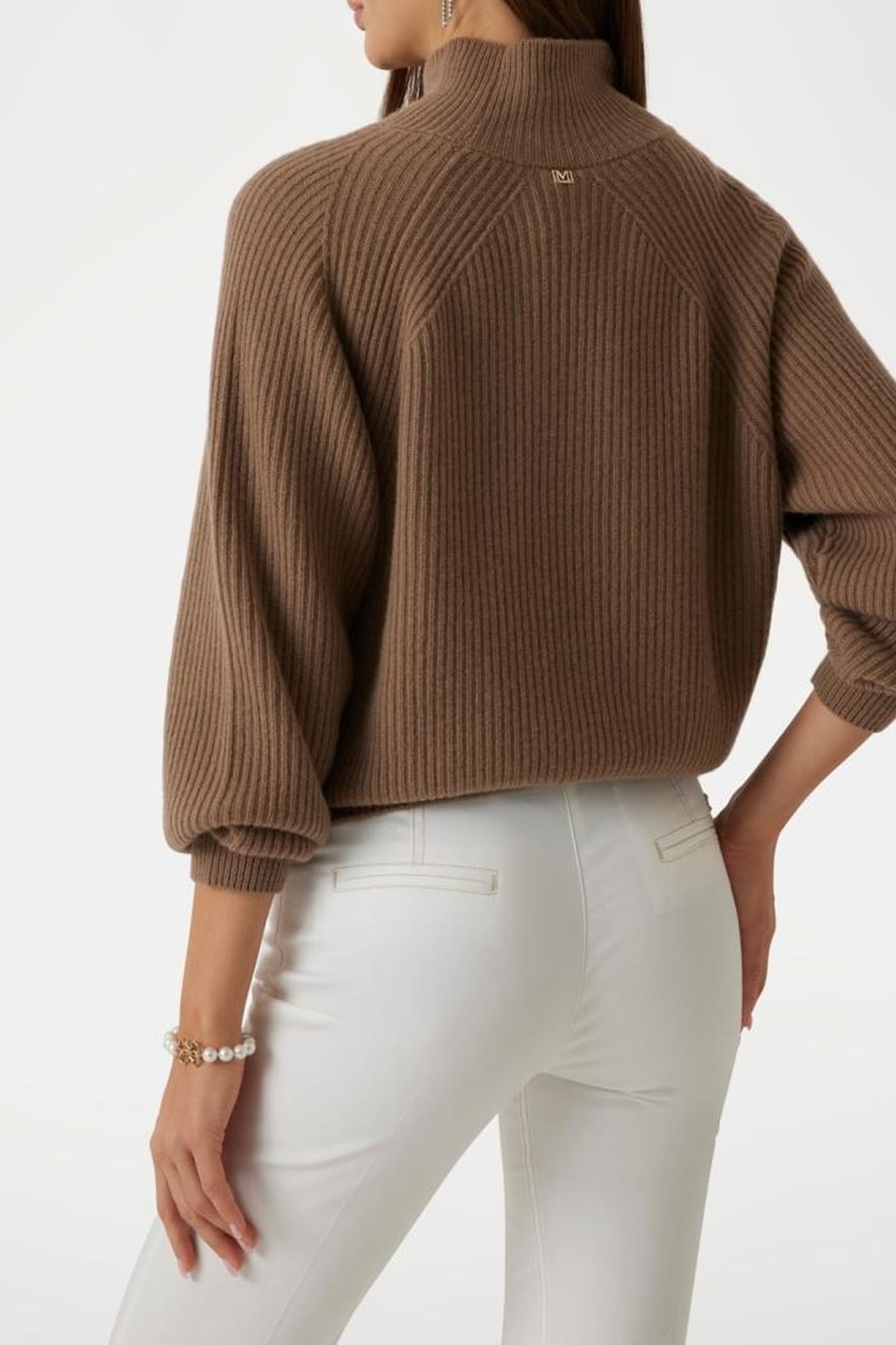 MARCIANO BY GUESS DENISE LS MOCK NECK SWEATER DESERT MUD MUL 3