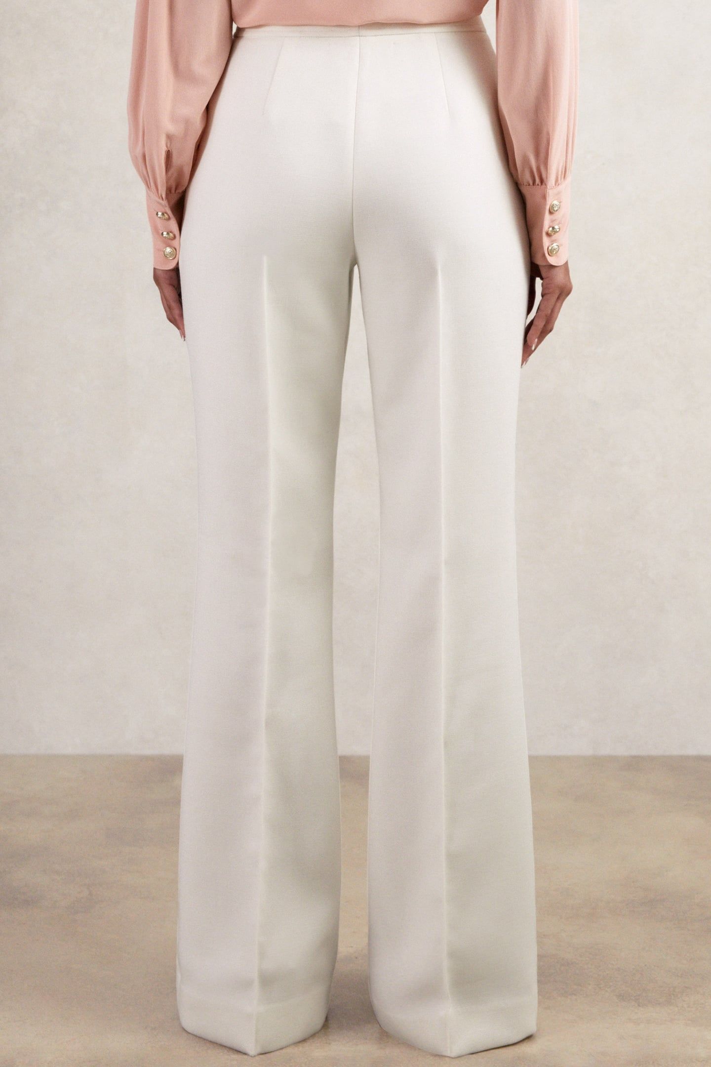 OCCASION FLARE TROUSER WHITE 4