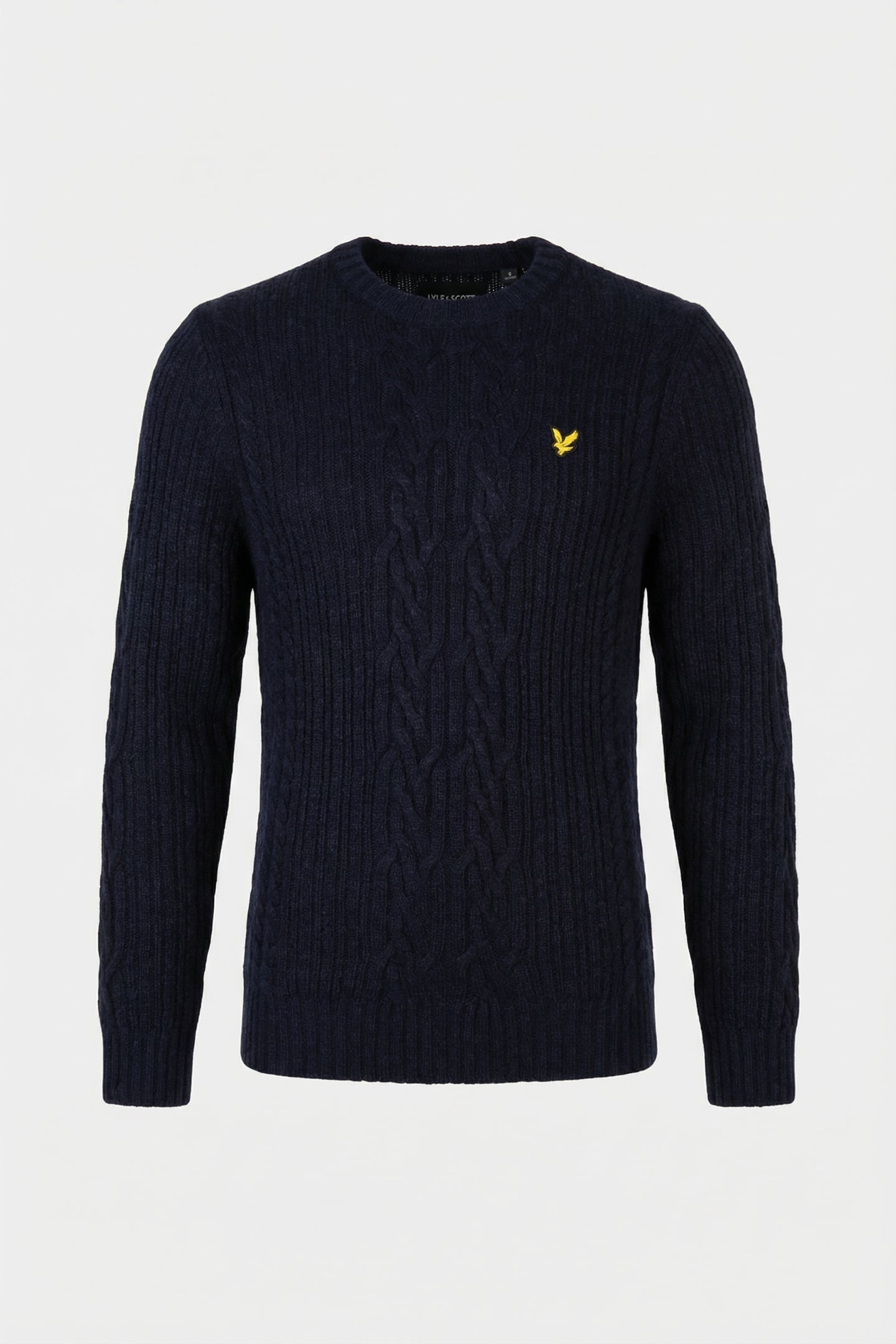 RIBBED CABLE KNIT JUMPER DARK NAVY MARL 3