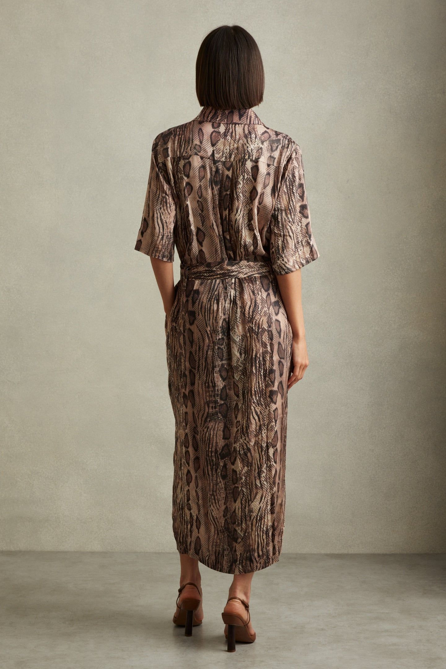 ANIMAL PRINT SHIRT DRESS NEUTRAL 2