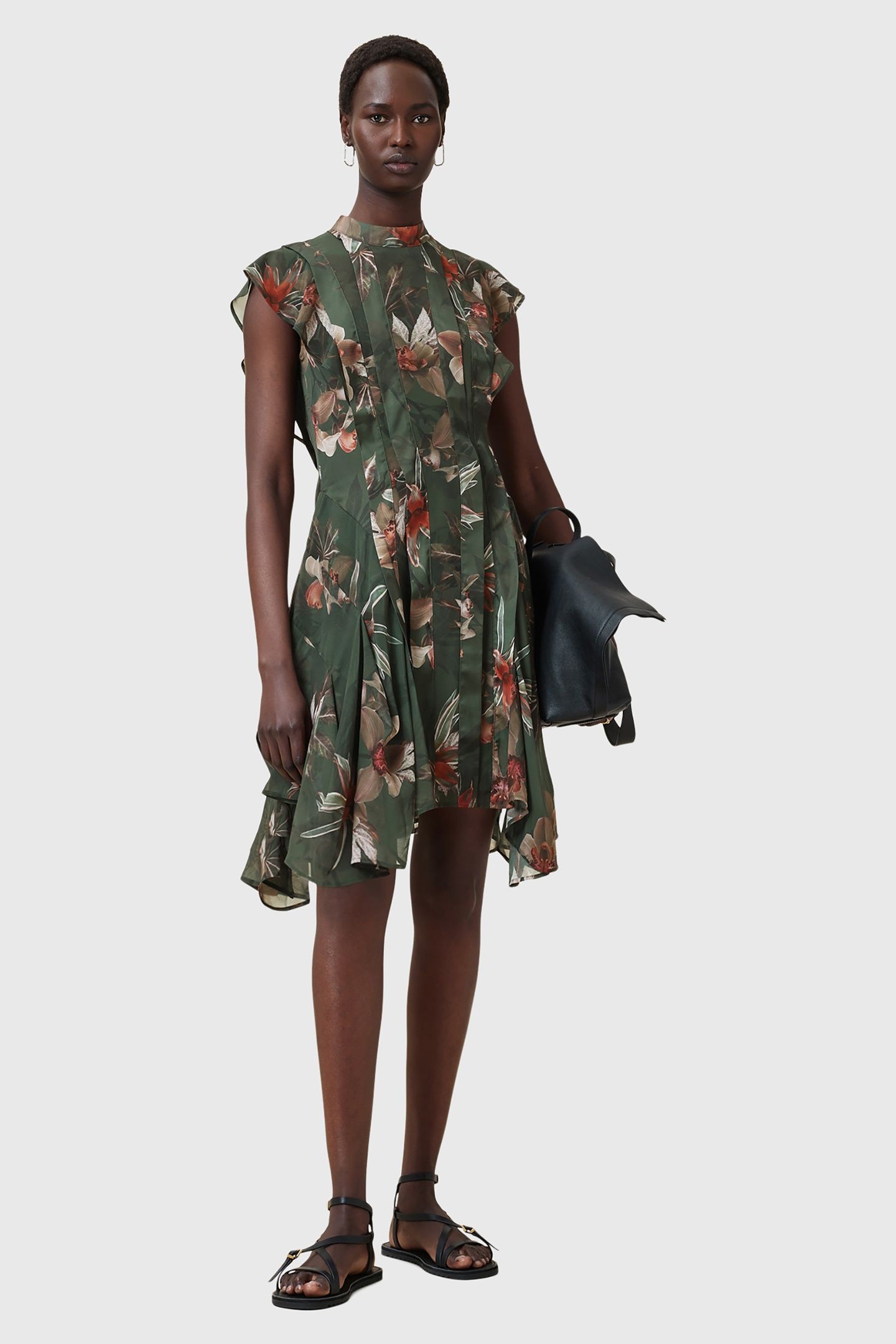 FLEUR DRESS ADENA KHAKI GREEN 6