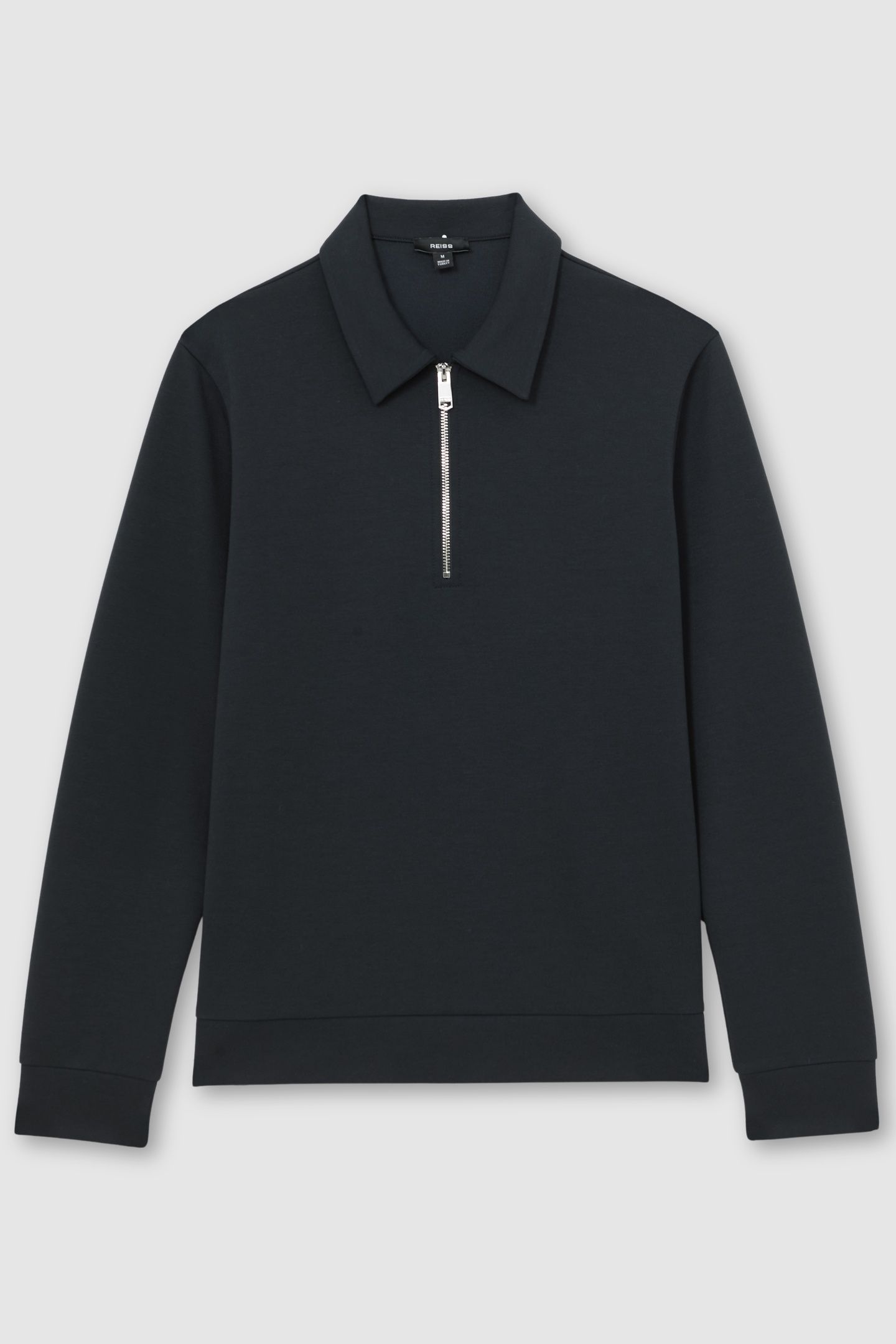 LS INTERLOCK HALF ZIP POLO NAVY BLUE 4
