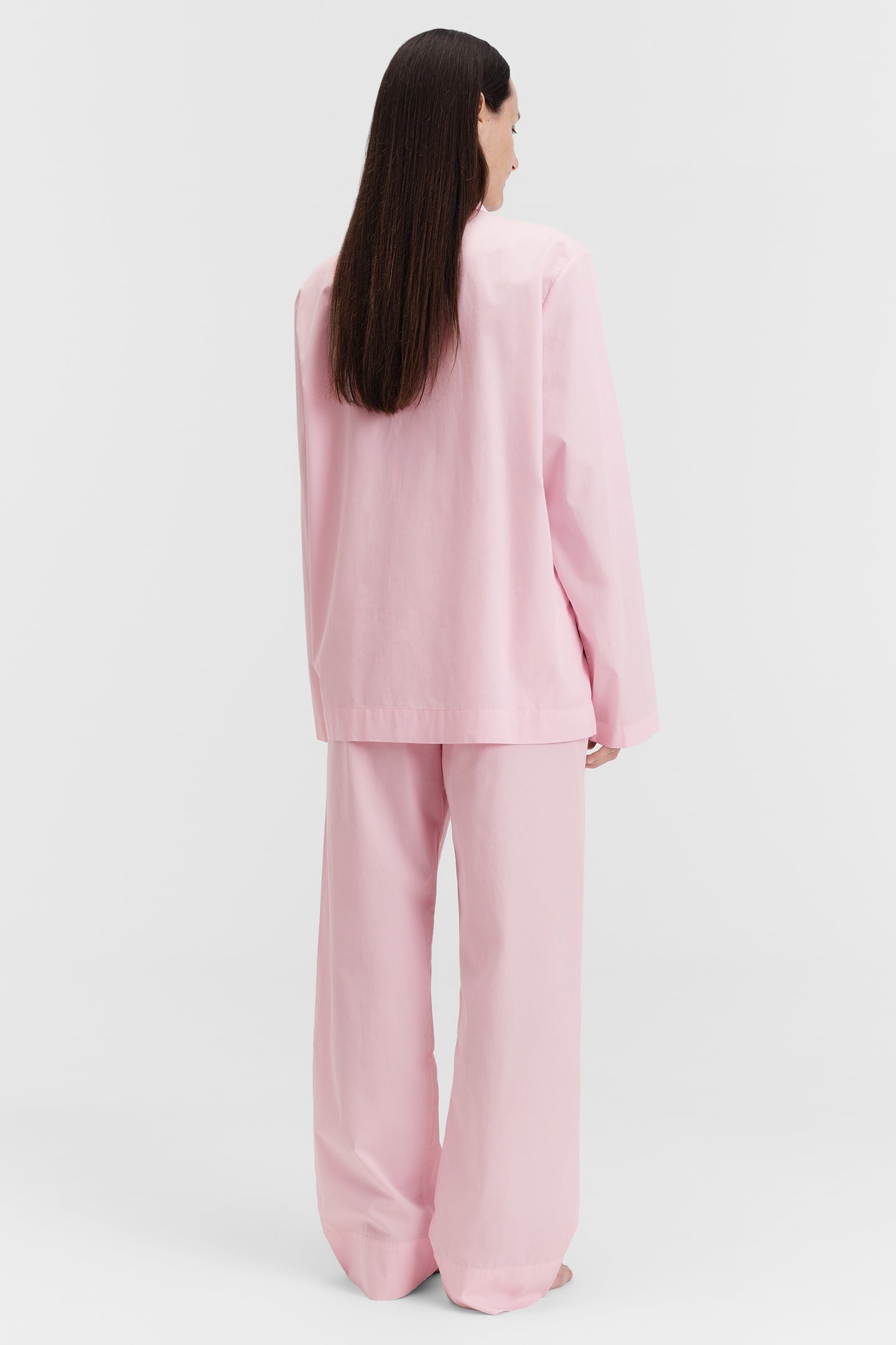 UNISEX POPLIN, PYJAMAS SHIRT SOFT PINK 7
