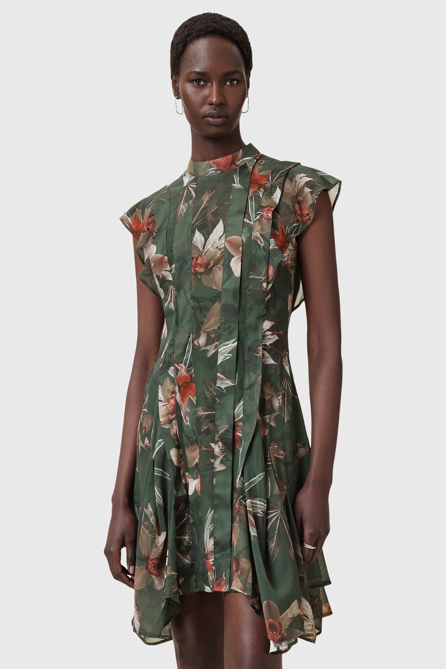 FLEUR DRESS ADENA KHAKI GREEN 1