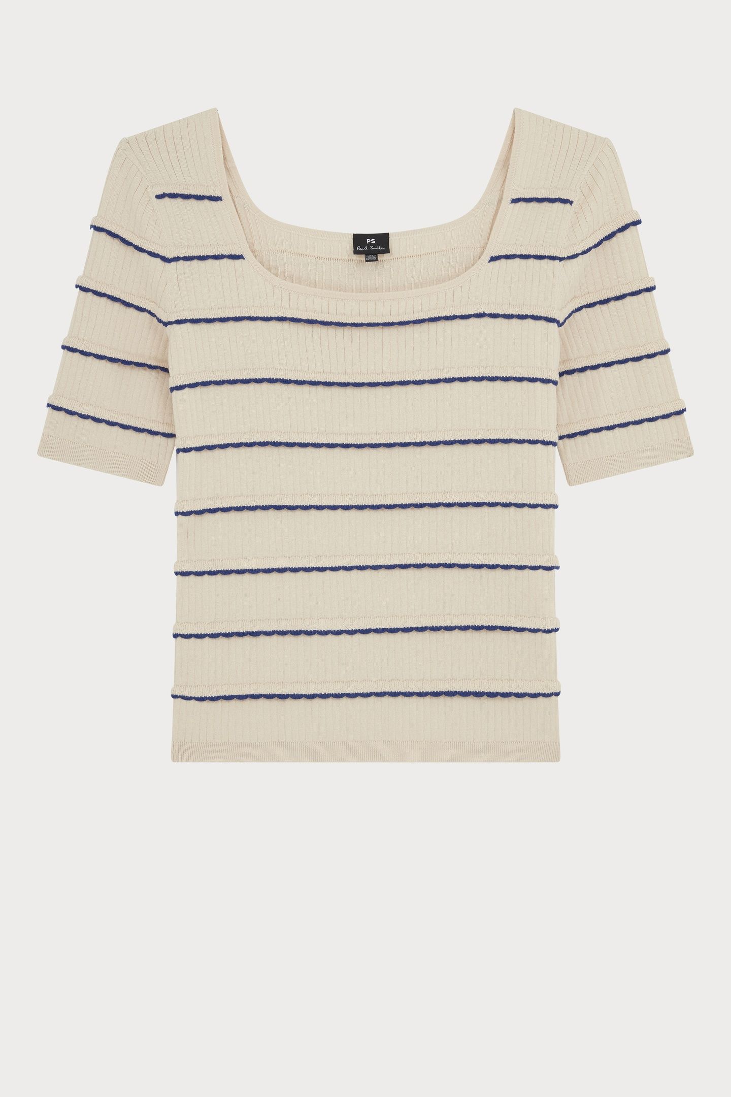 KNITTED SS TOP IVORY 5