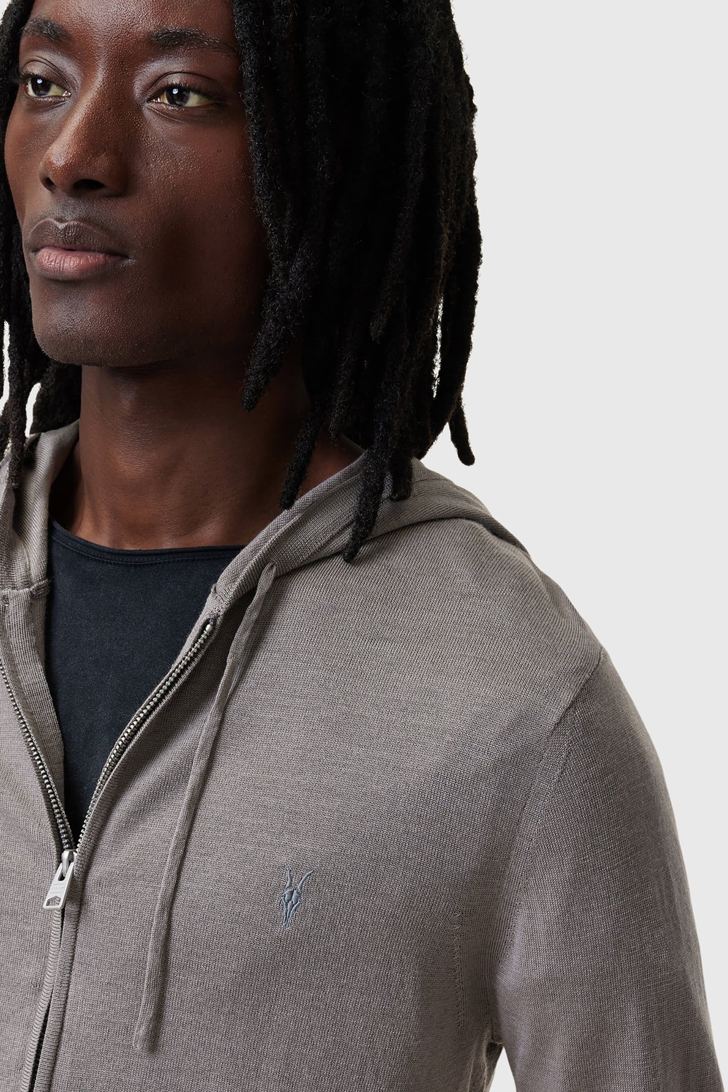 MODE MERINO ZIP HOOD CHESTNUT BROWN 7