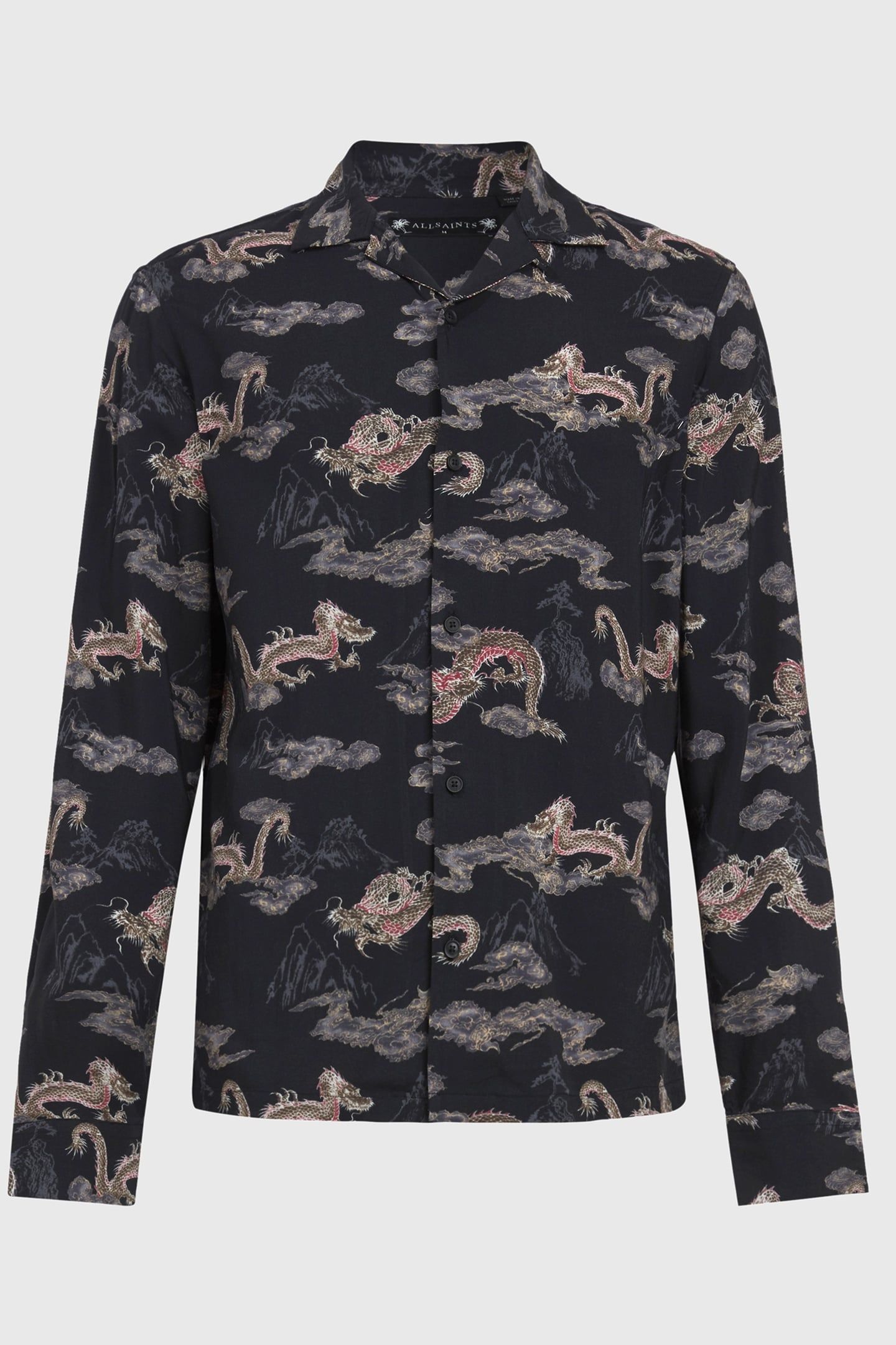 HONGSHAN LS SHIRT JET BLACK/GREY 4