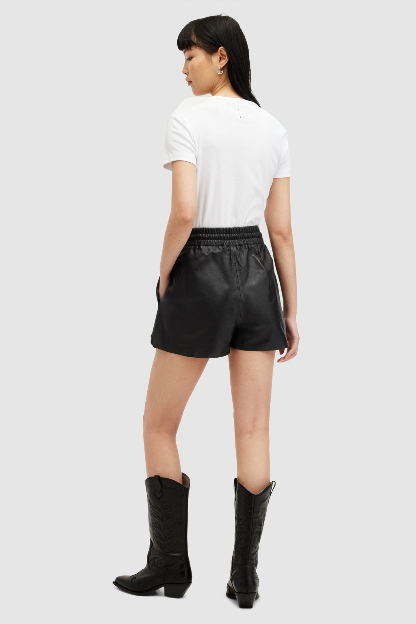 SHANA LEATHER SHORT BLACK 3