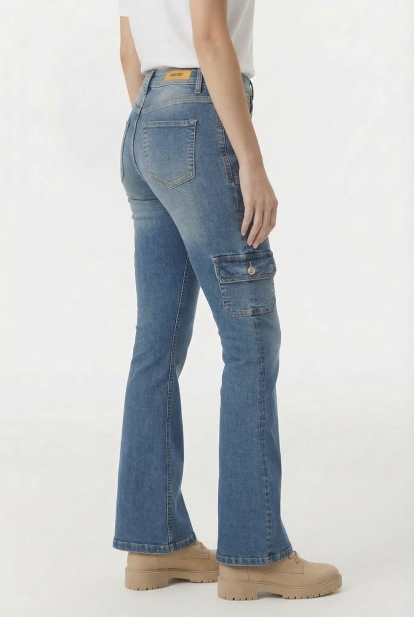 SUNRISE CARGO JEANS MID BLUE STONE 3