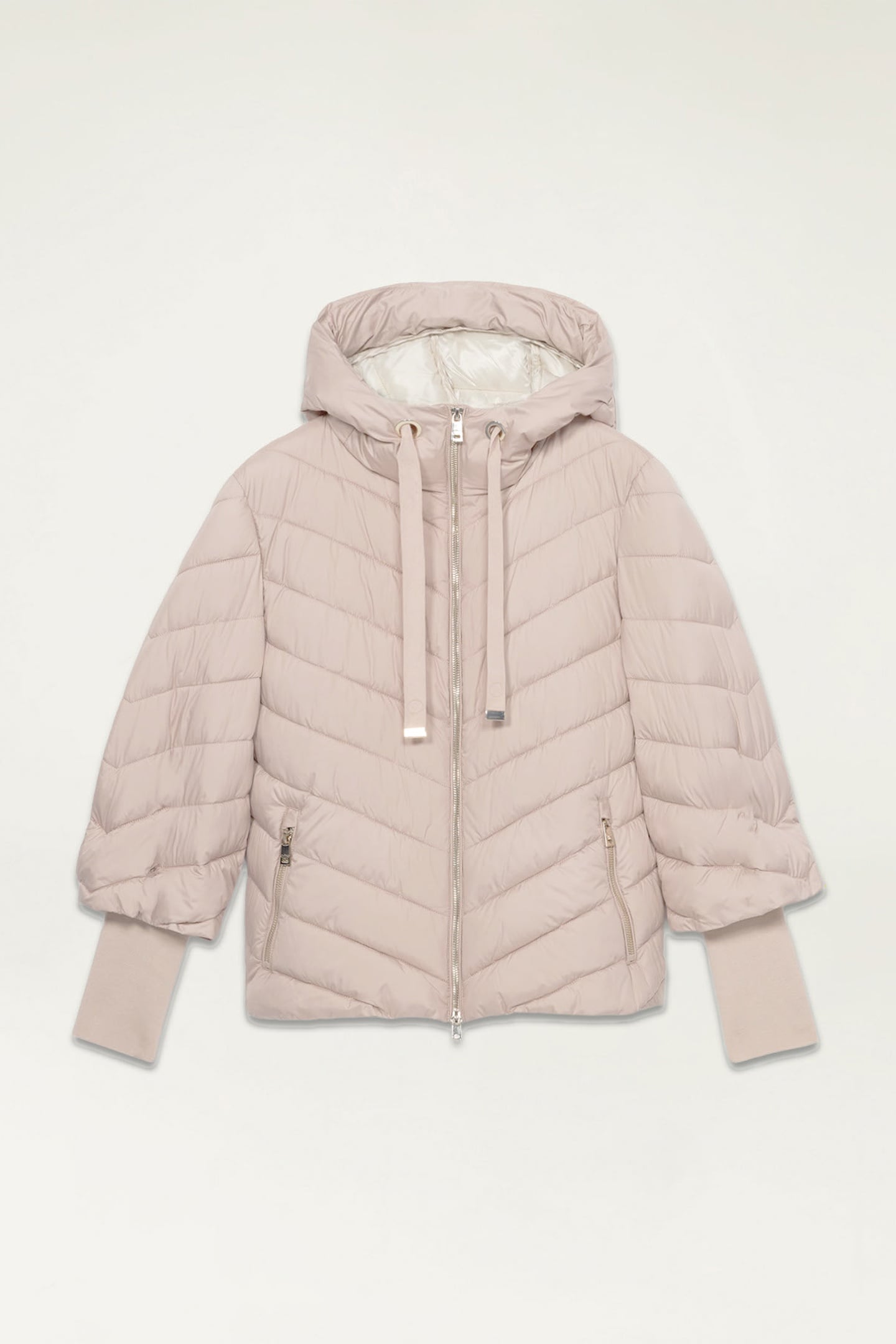 LIGHTWEIGHT DOWN JACKET WITH HOOD AND CUFFS PINK 3
