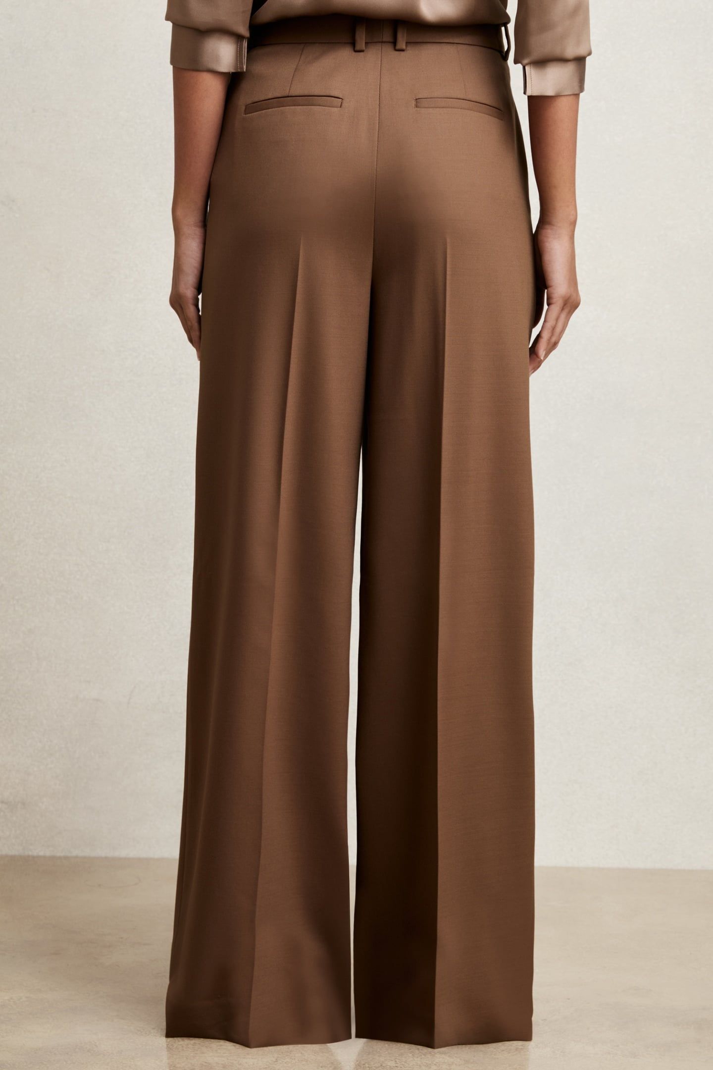 WIDE LEG TROUSER TAN 2