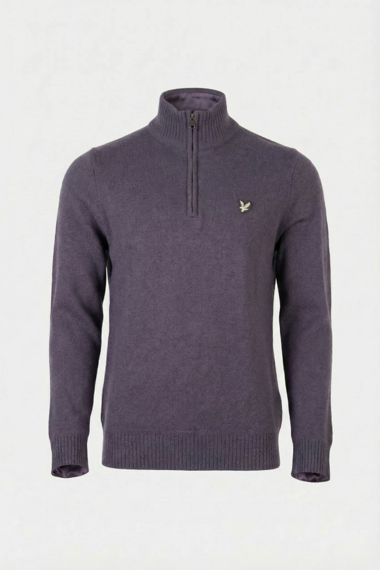 LAMBSWOOL QUARTER ZIP JUMPER DARK SLATE 3