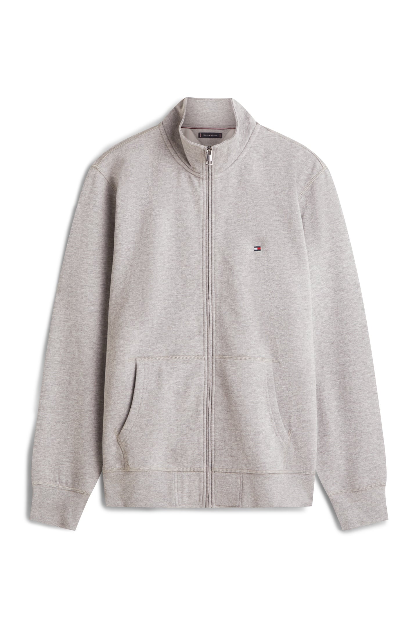 ESSENTIAL FLEECE ZIP SWEATSHIRT MEDIUM GREY HEATHER 2