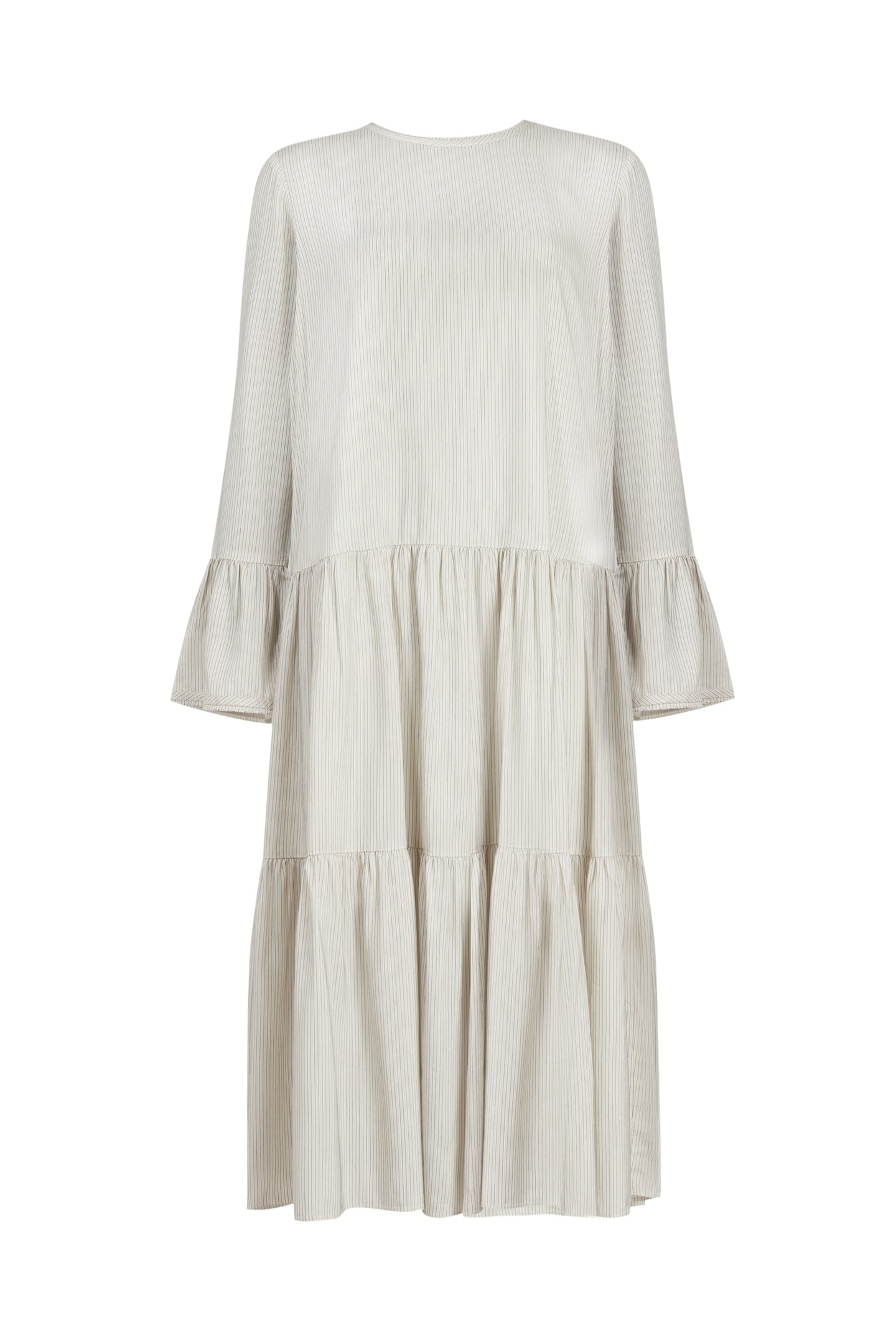 LORI STRIPE DRESS CHALK WHITE 1