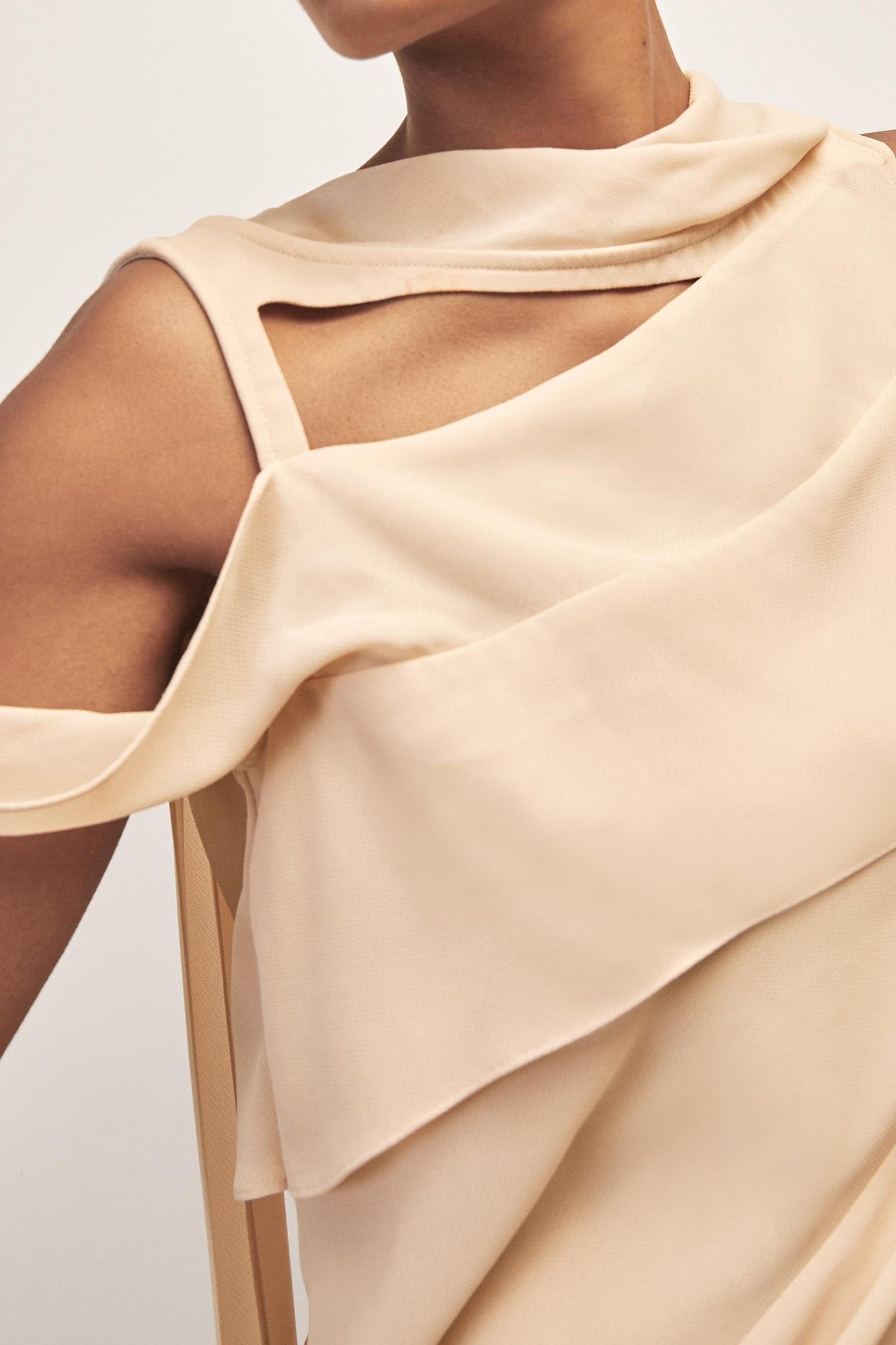 PANEL DETAIL SHIFT DRESS PALE PINK 4