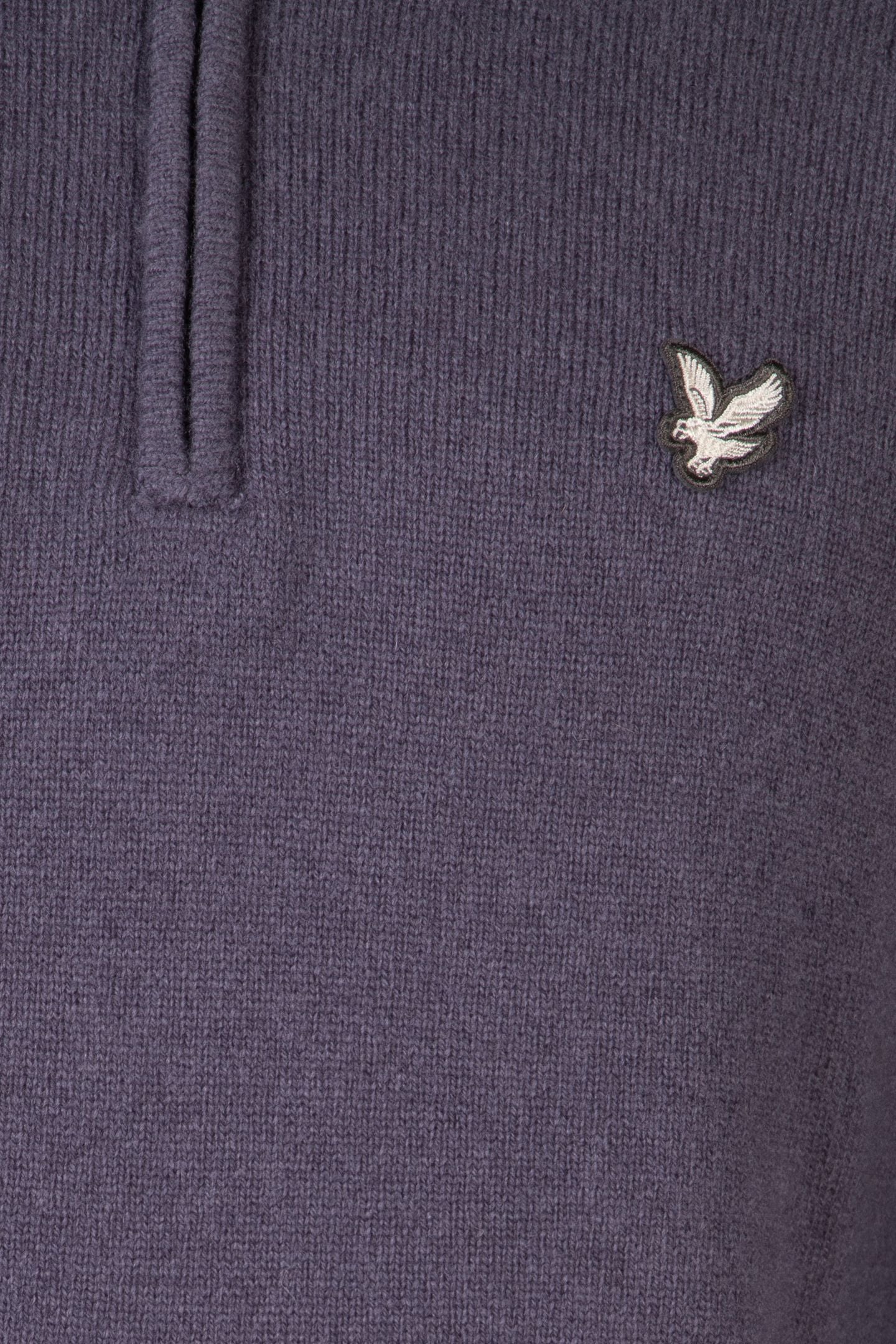 LAMBSWOOL QUARTER ZIP JUMPER DARK SLATE 4