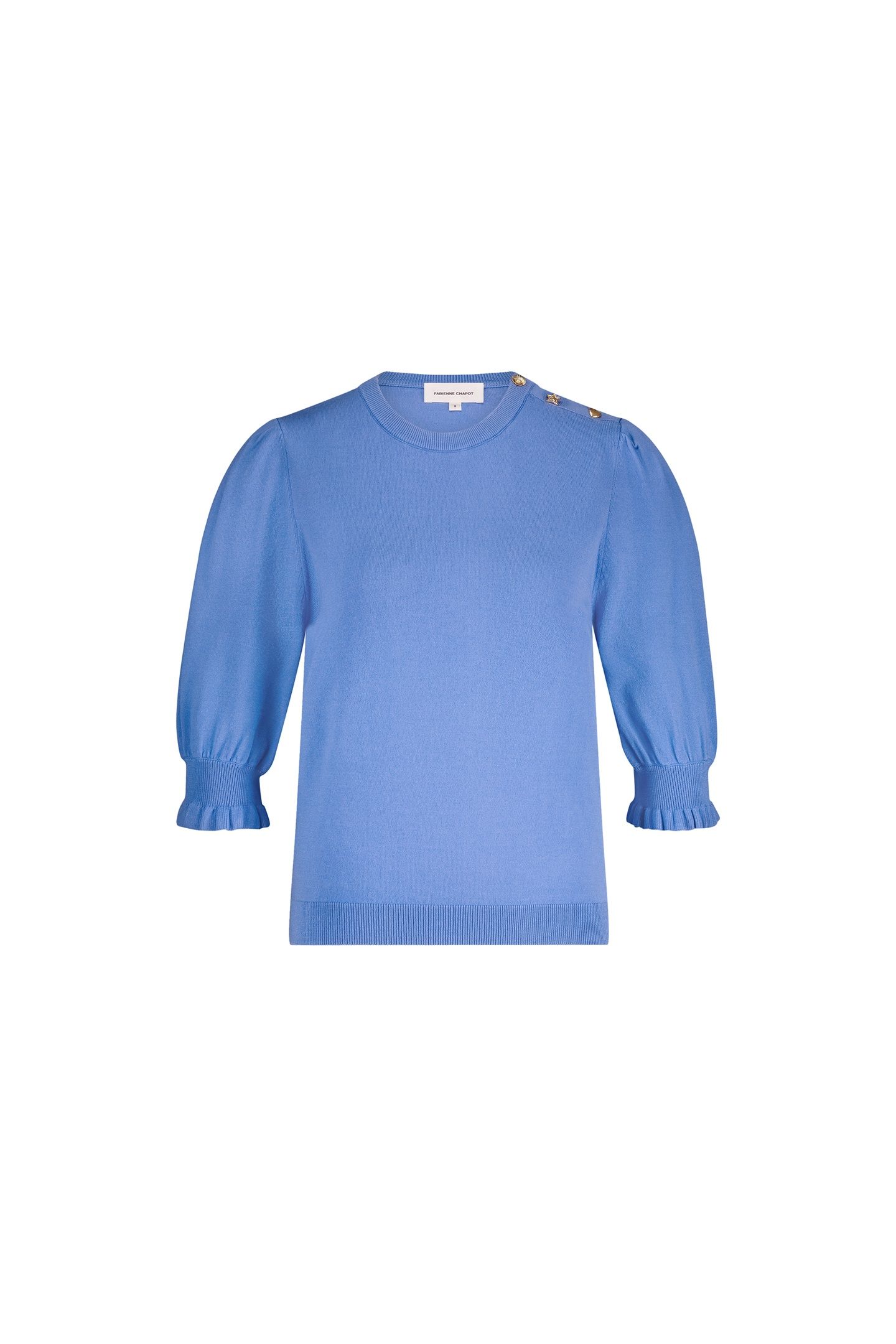 MOLLY SHORT SLEEVE CORNFLOWER BLUE 1