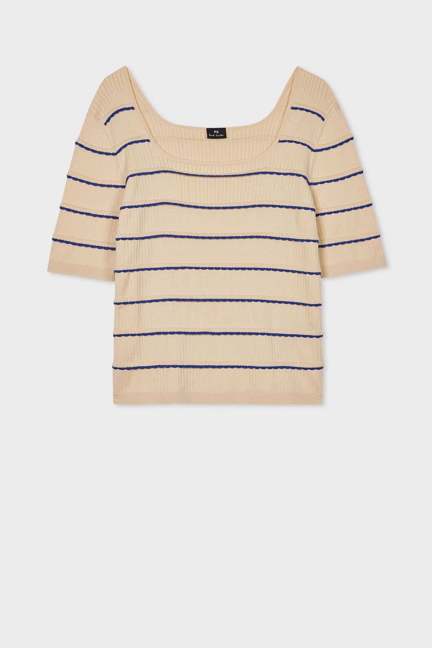 KNITTED SS TOP IVORY 3