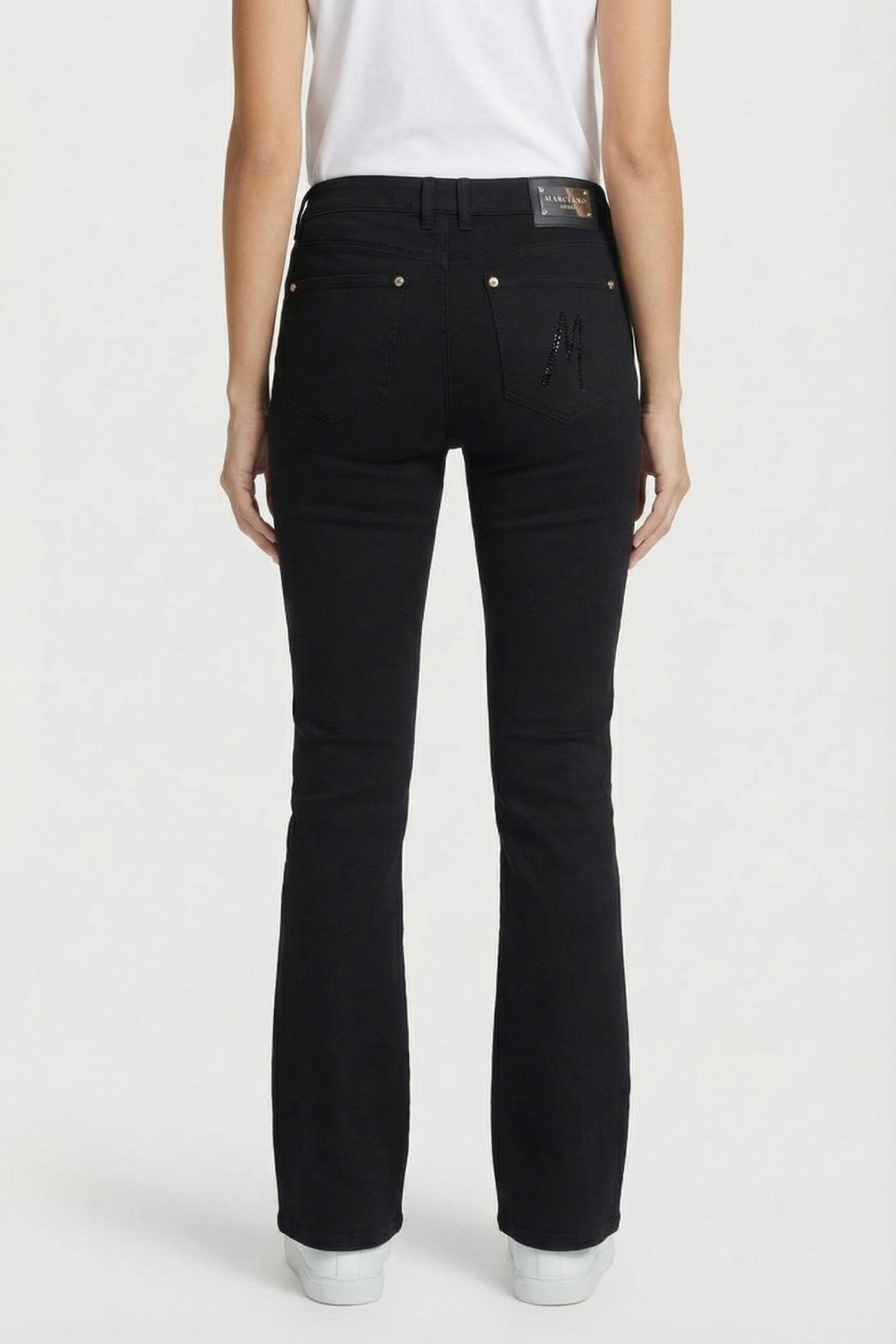 MARCIANO BY GUESS NEW KAYLA DENIM JET BLACK MULTI 2