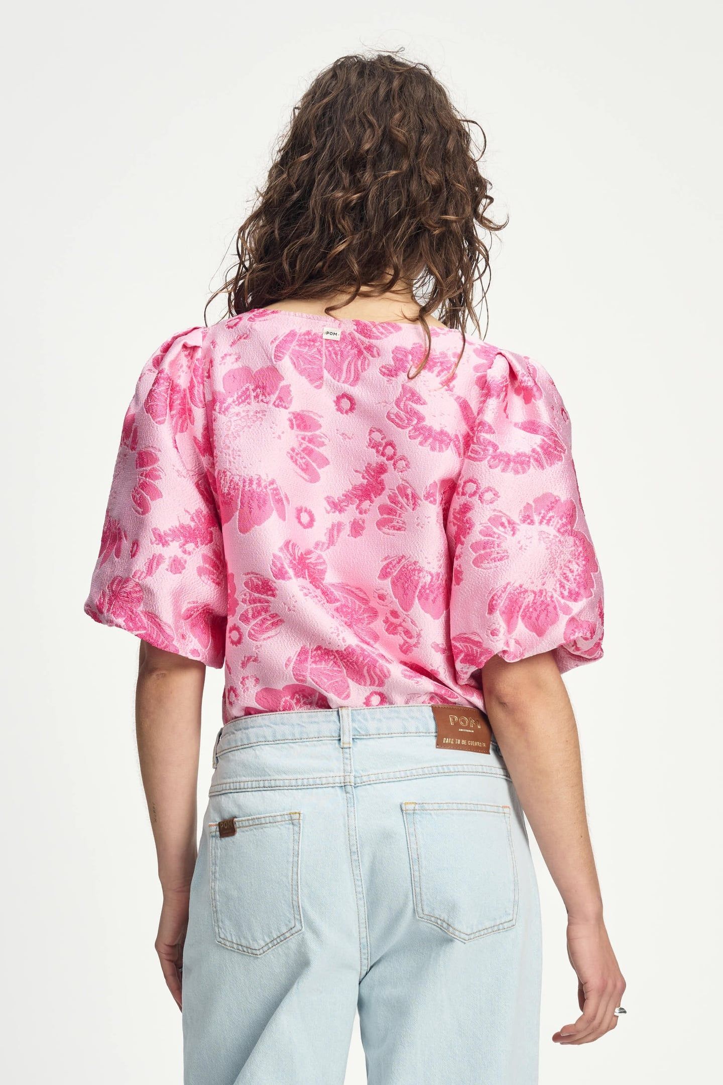 TOP - FLORAL JACQUARD RASPBERRY 5