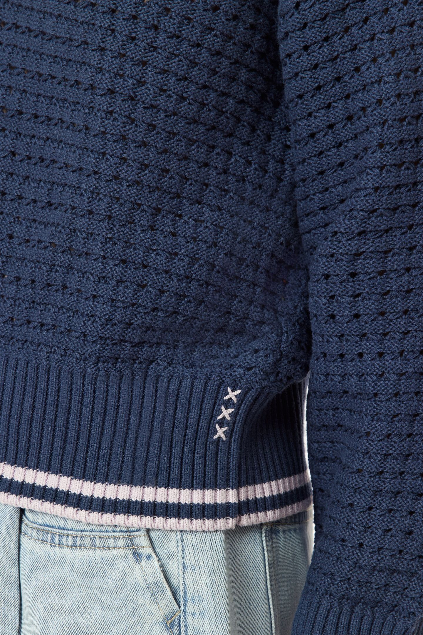 ZIP POINTELLE PULLOVER BIG DIPPER 7