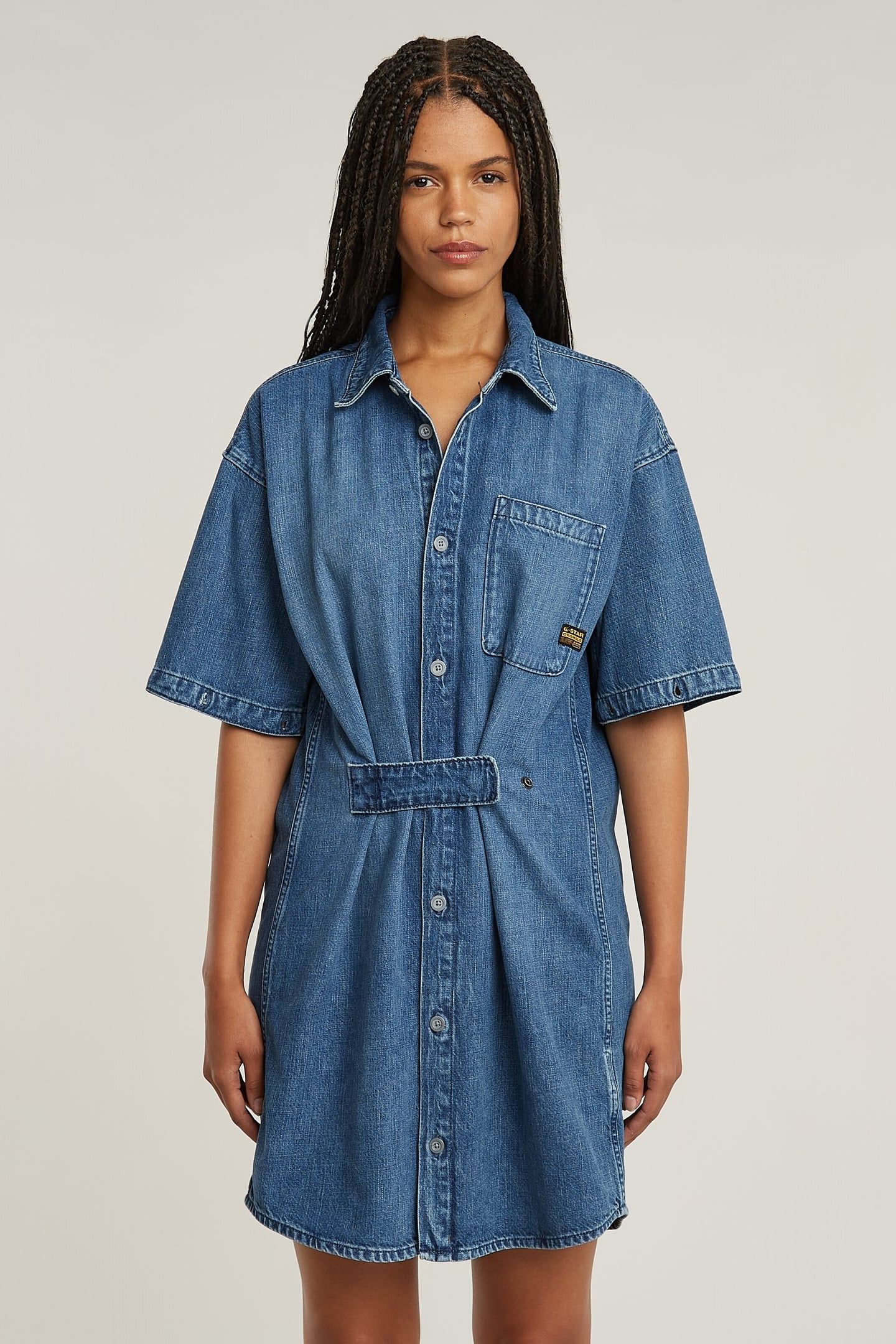 MODULAR SHIRT DRESS L/S FADED EVERGLADE 2