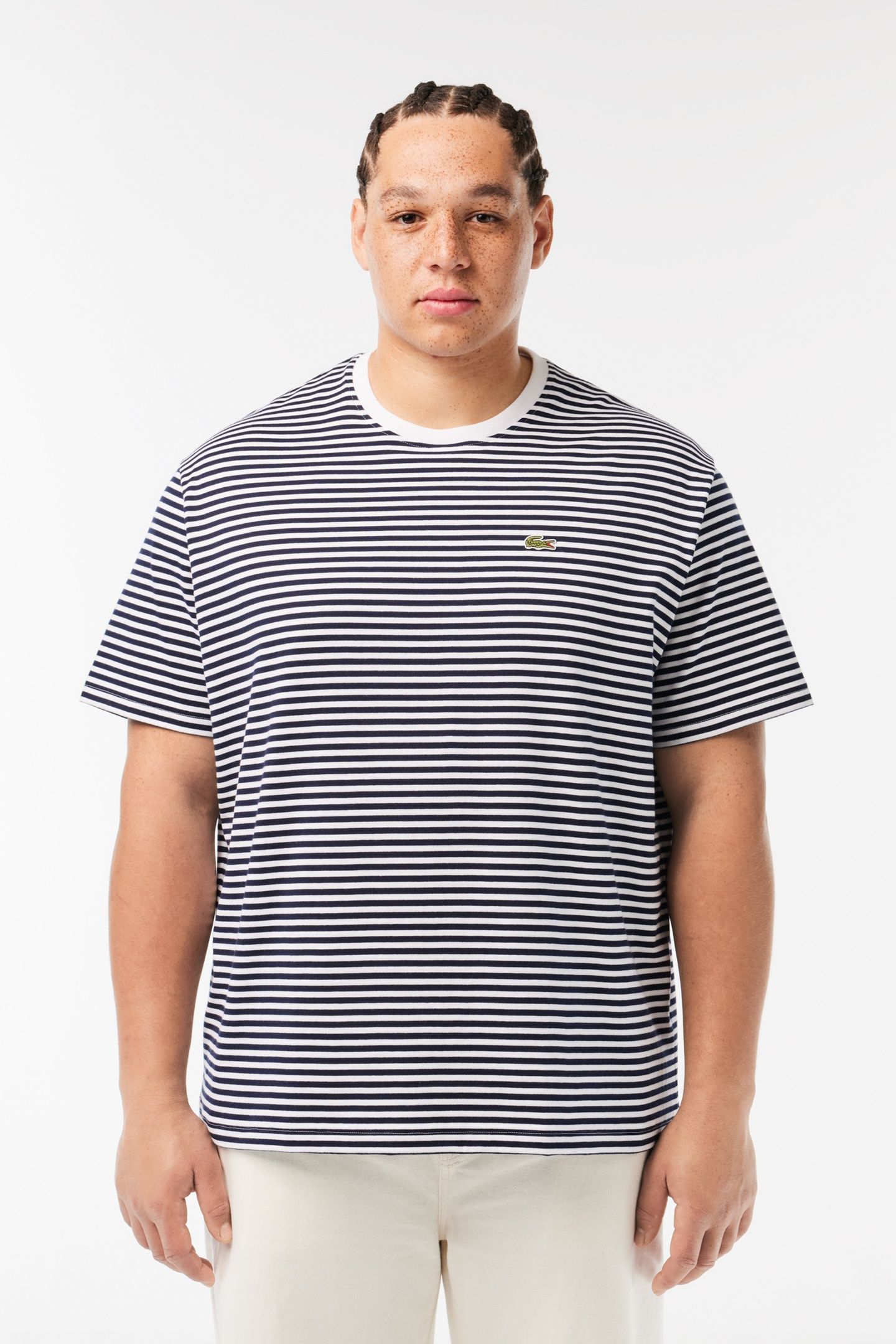 TEE-SHIRT WHITE/NAVY BLUE 4