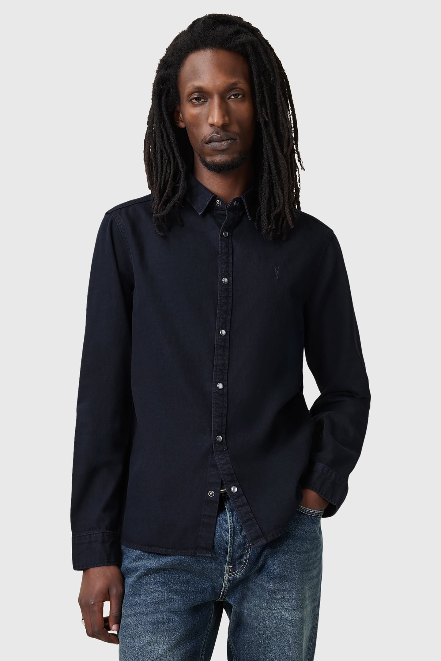 GLEASON LS SHIRT BLUE BLACK 3