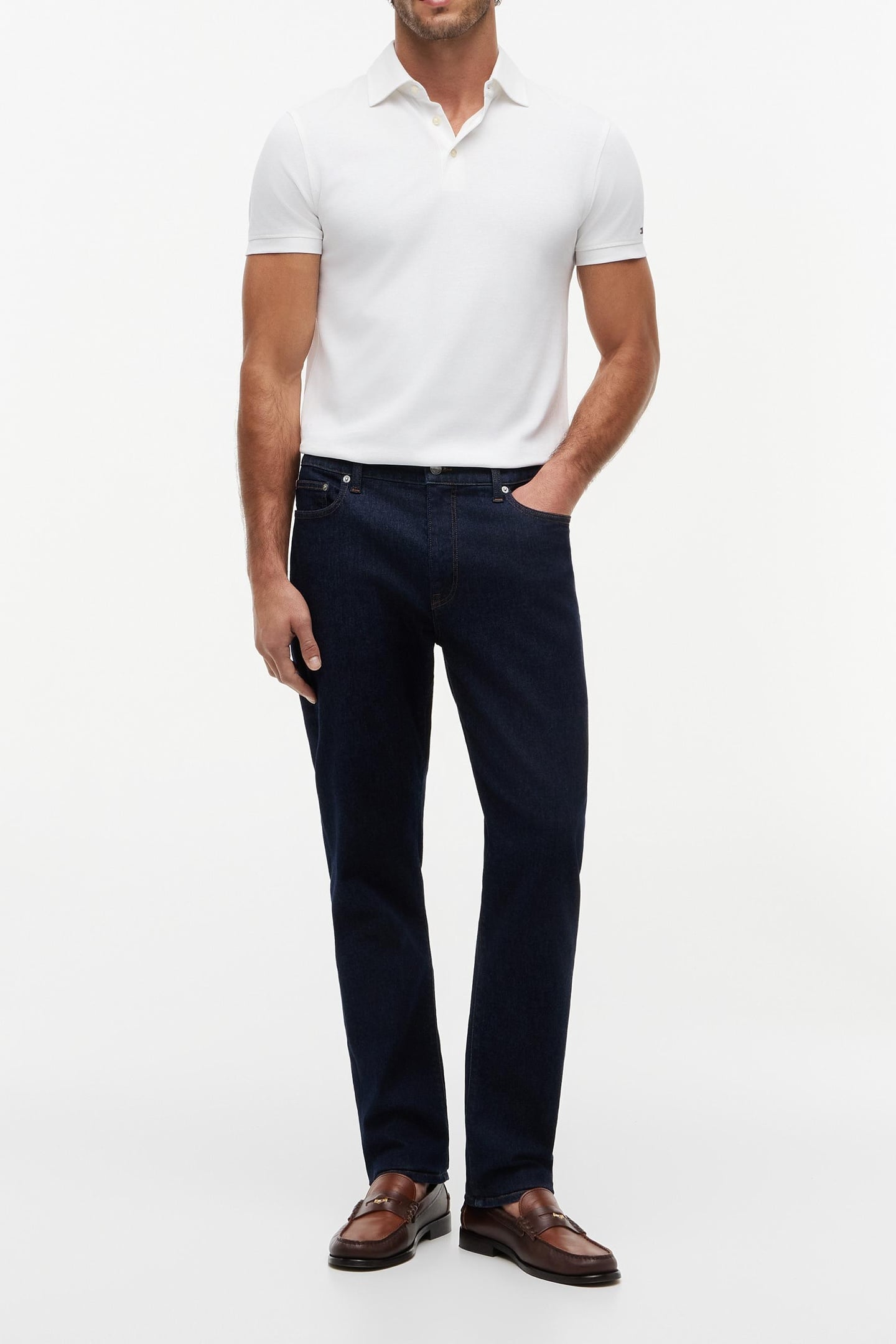 DC WIDE SPREAD COLLAR POLO WHITE 1
