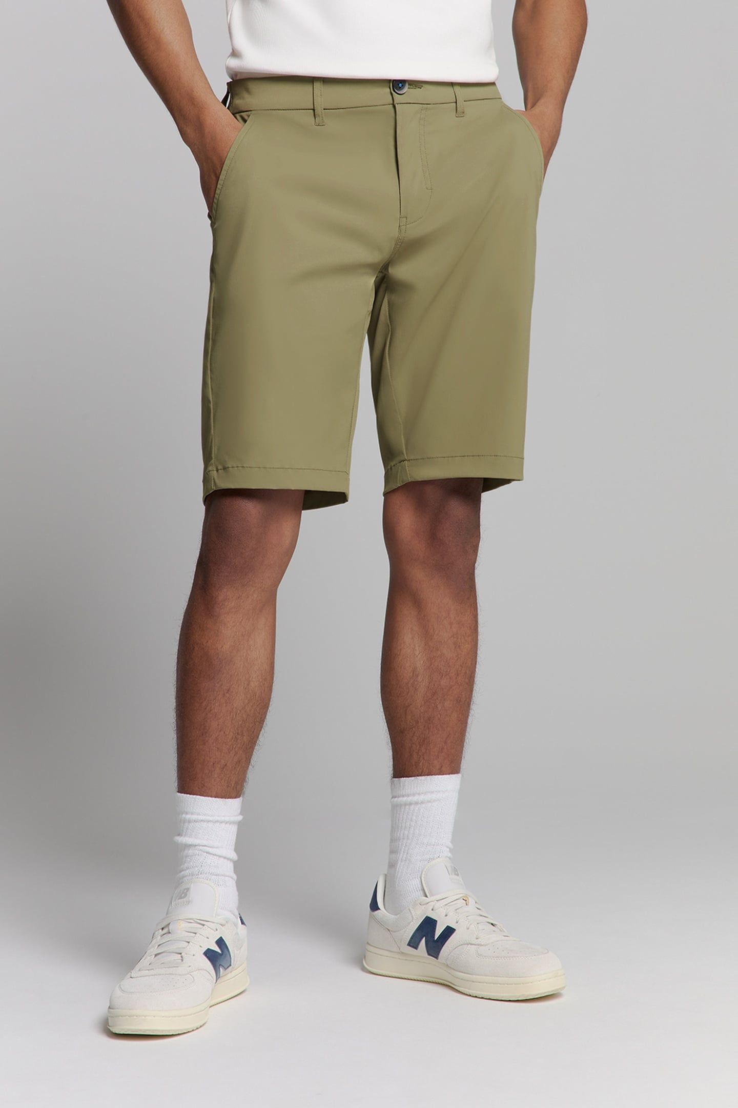 SHORT STRETCH CHINO TRAVEL TWILL MID ARMY 1