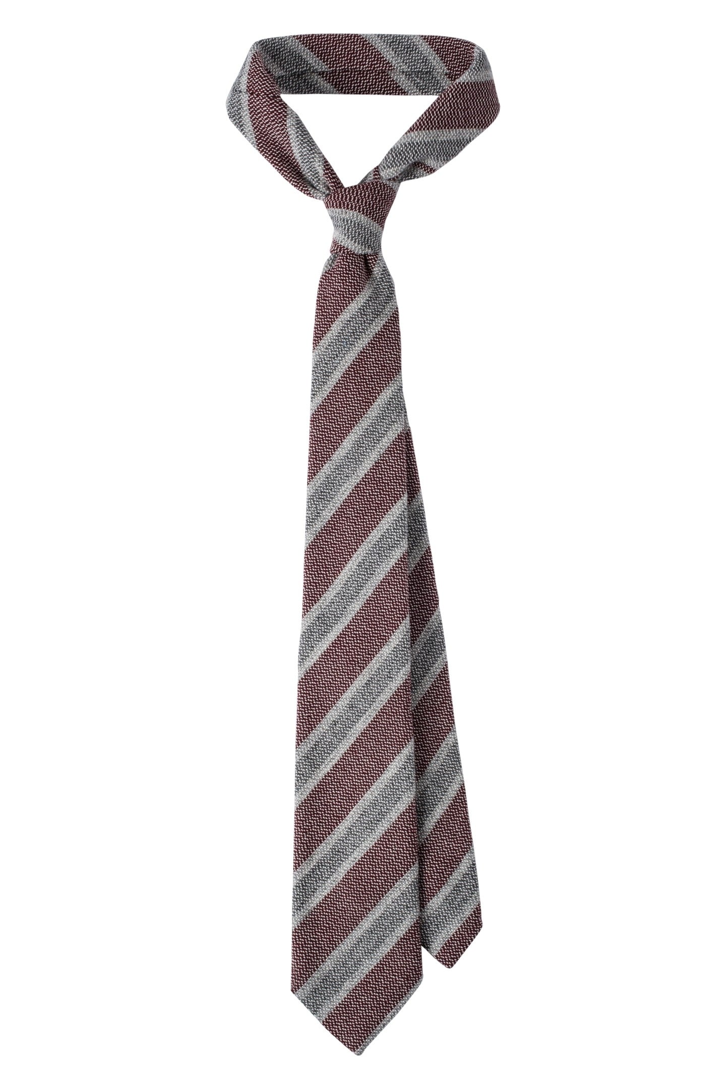 TIE-STRIPE-BURGUNDY DARK RED 1