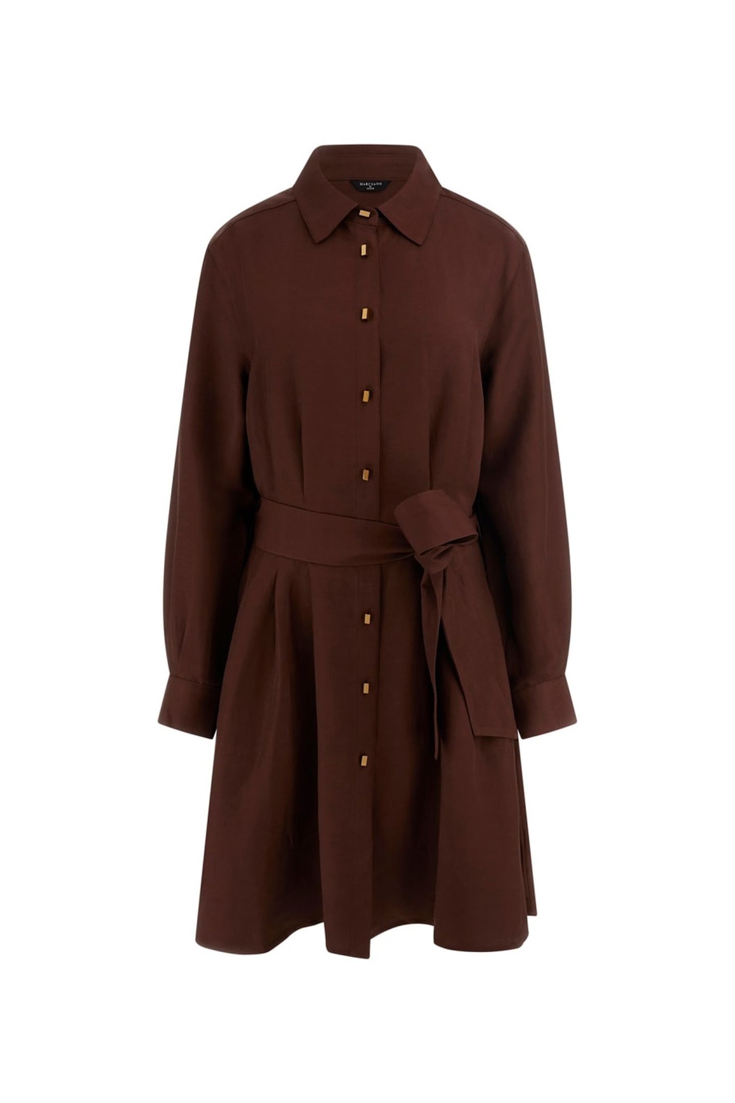 MARCIANO BY GUESS GRETA LS CHEMISIER DRESS CIOCCOLATA 5