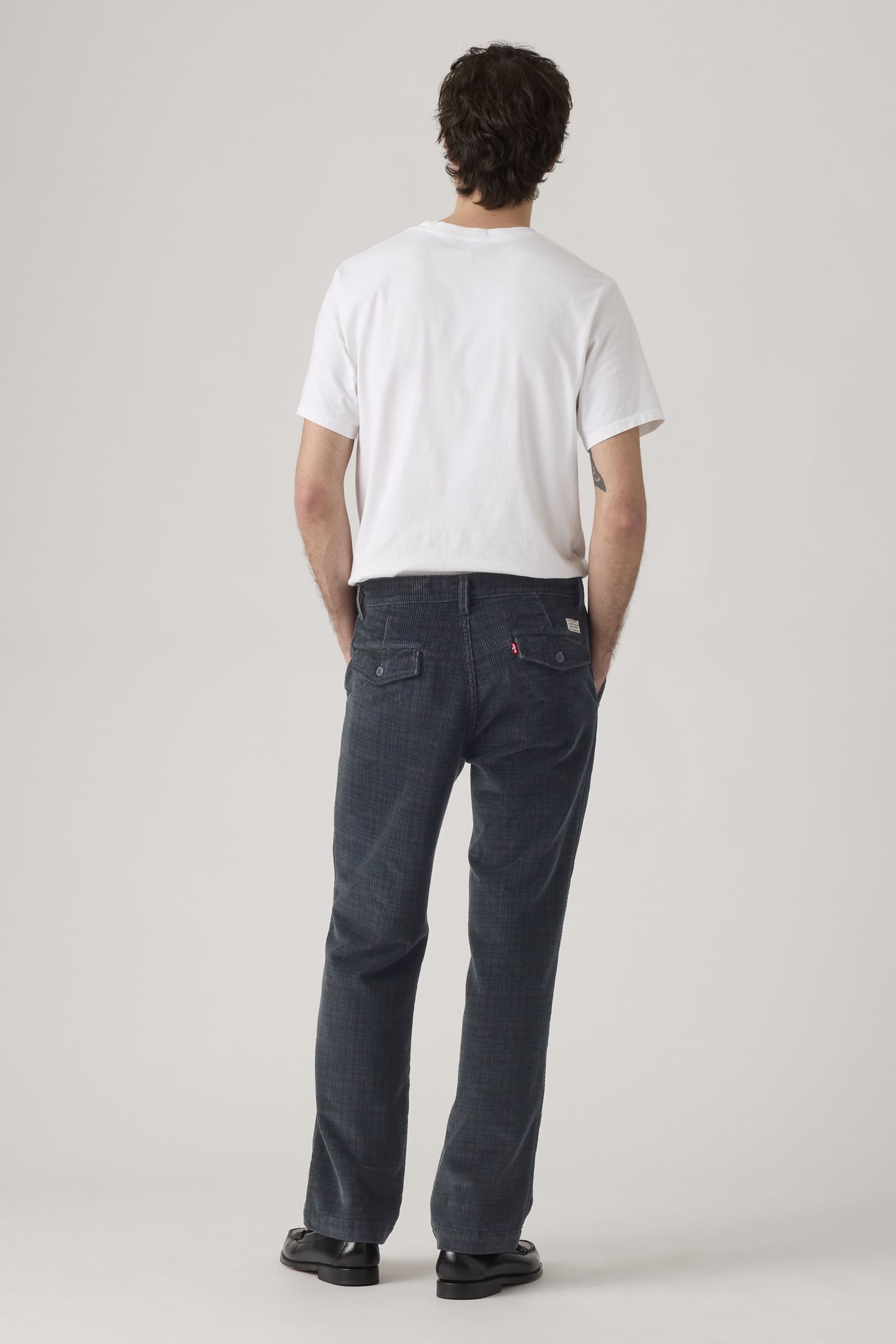 XX AUTHENTIC RELAXED CORDUROY CHINOS BLACK 4
